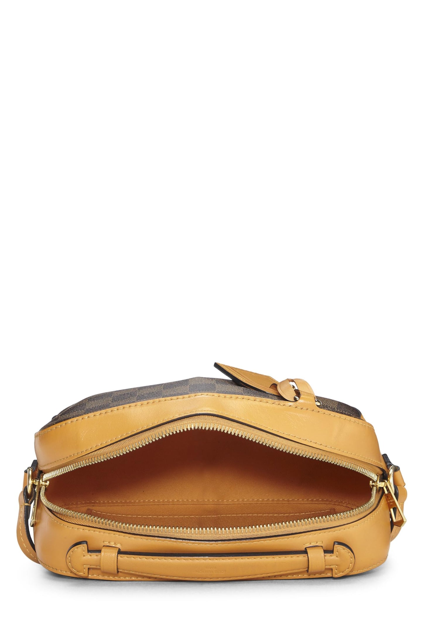 Louis Vuitton,  Yellow Damier Ebene Santa Monica NM, Yellow