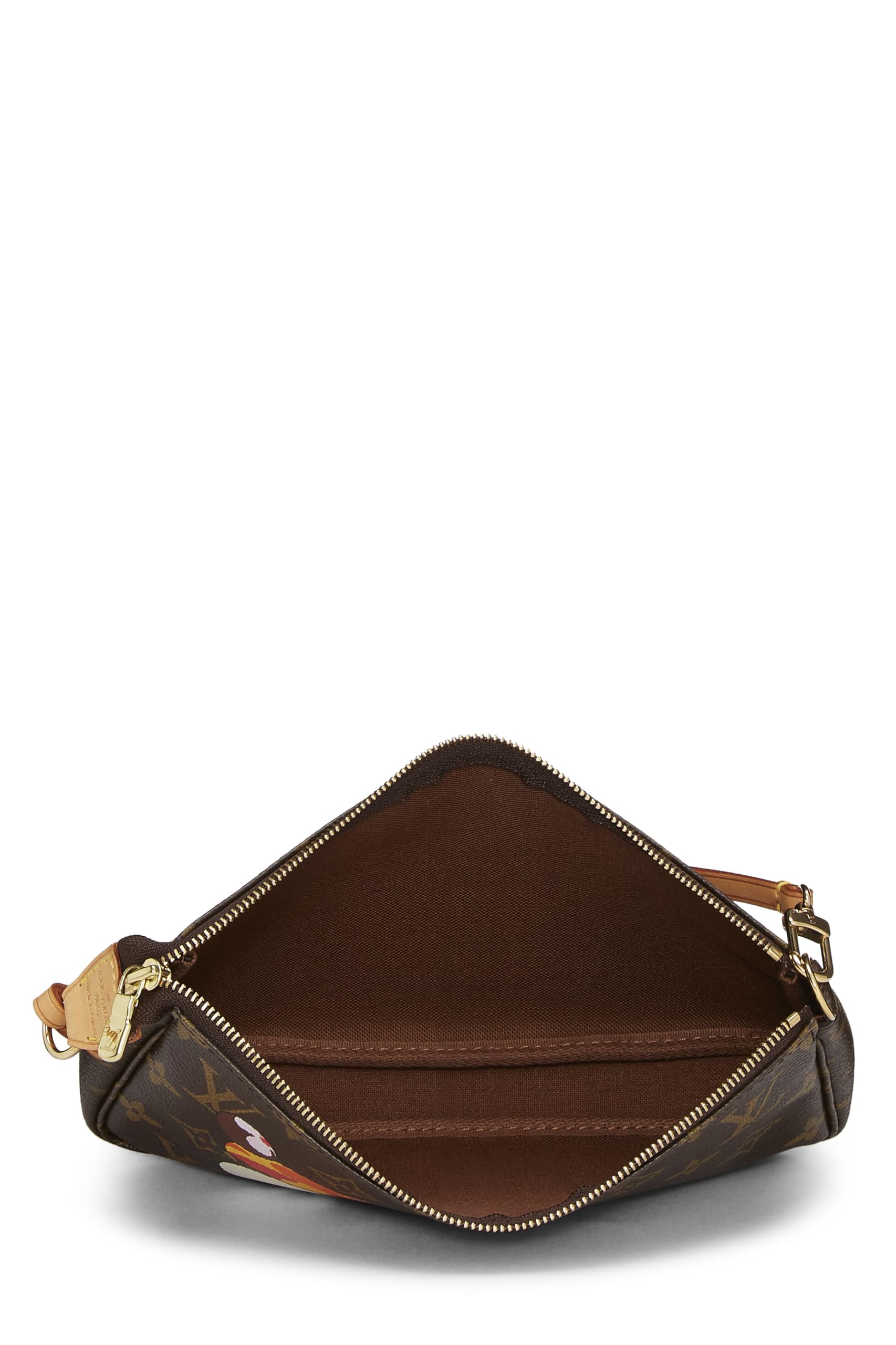 Louis Vuitton,  Takashi Murakami x Louis Vuitton Monogram Canvas Panda Pochette Accessoires, Brown