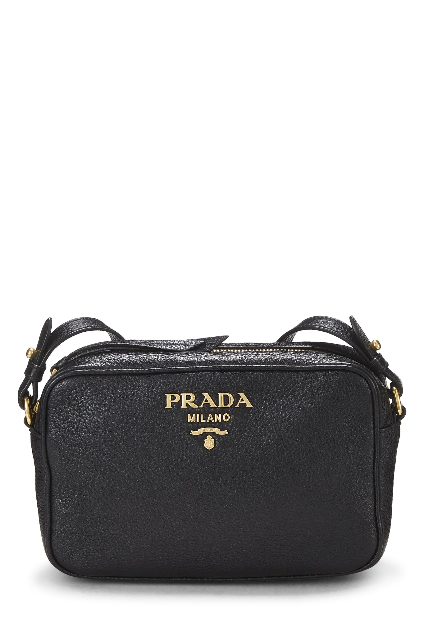 Prada Daino Camera Bag Vitello Black Crossbody Bag Camera Bag Black