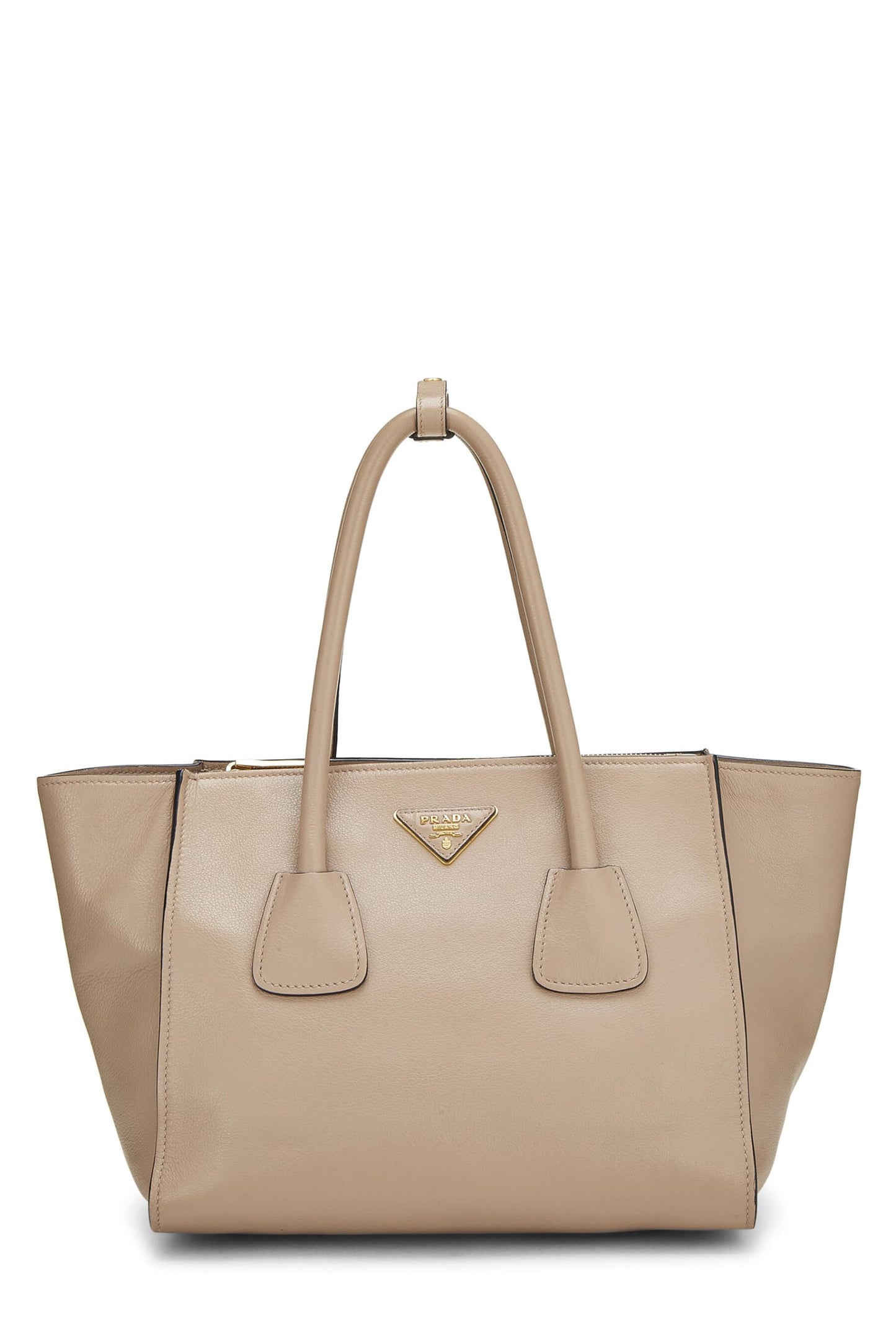 Prada Daino Trapeze Tote Vitello Beige Tote Bag