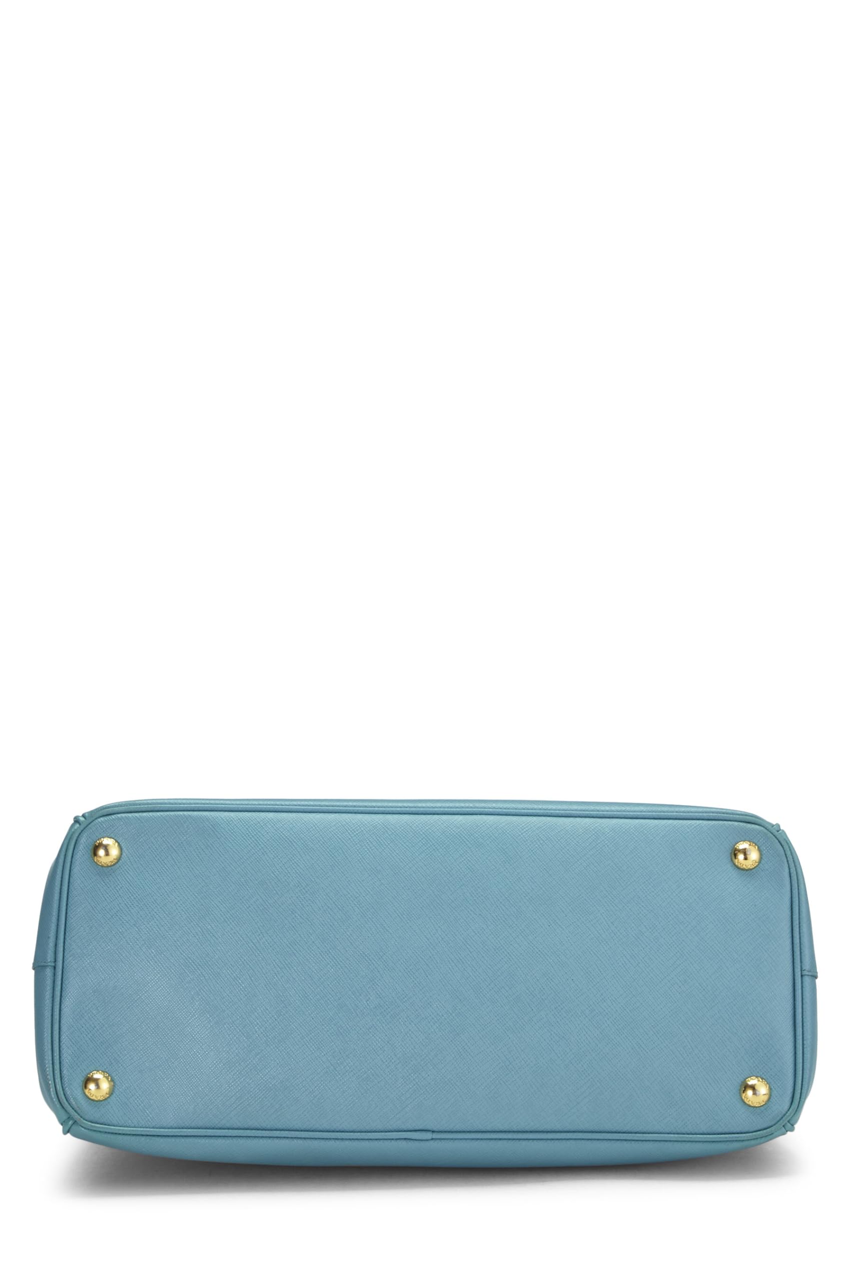 Prada Executive Tote Saffiano Blue Medium Tote Bag