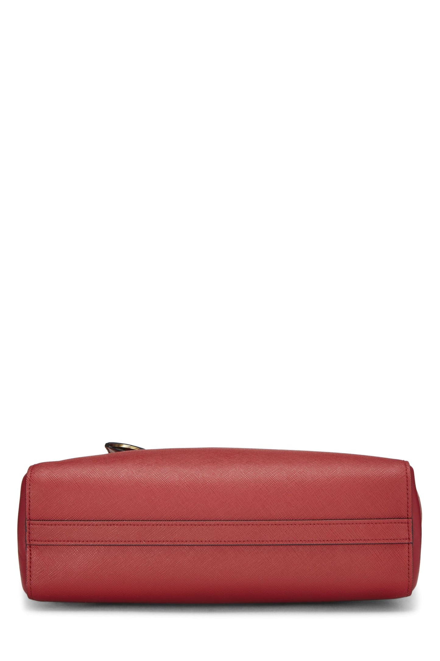 Prada Convertible Handbag Saffiano Red Small Travel Bag