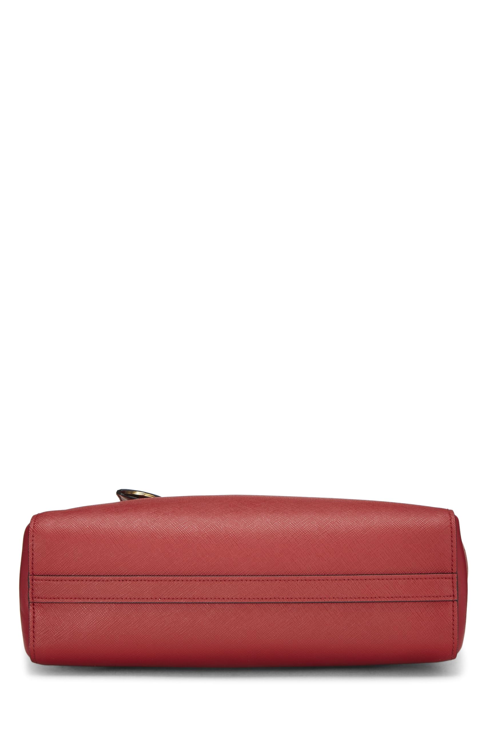 Prada Convertible Handbag Saffiano Red Small Travel Bag