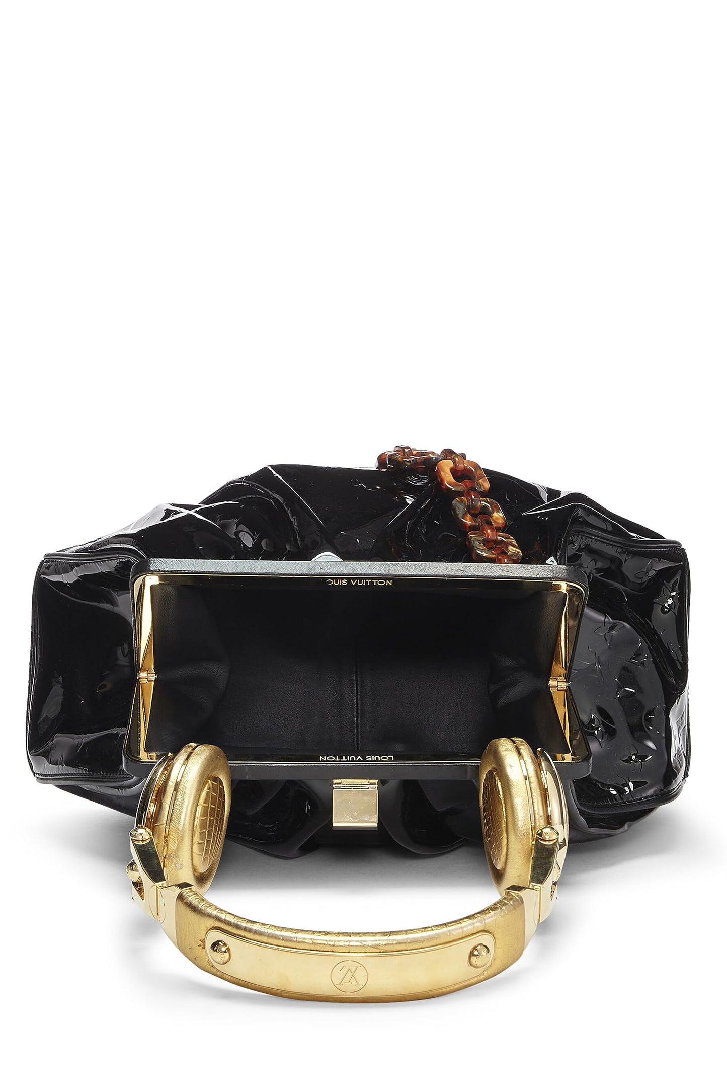Louis Vuitton,  Black Monogram Vernis Les Extraordinaires Headphone Bag, Black