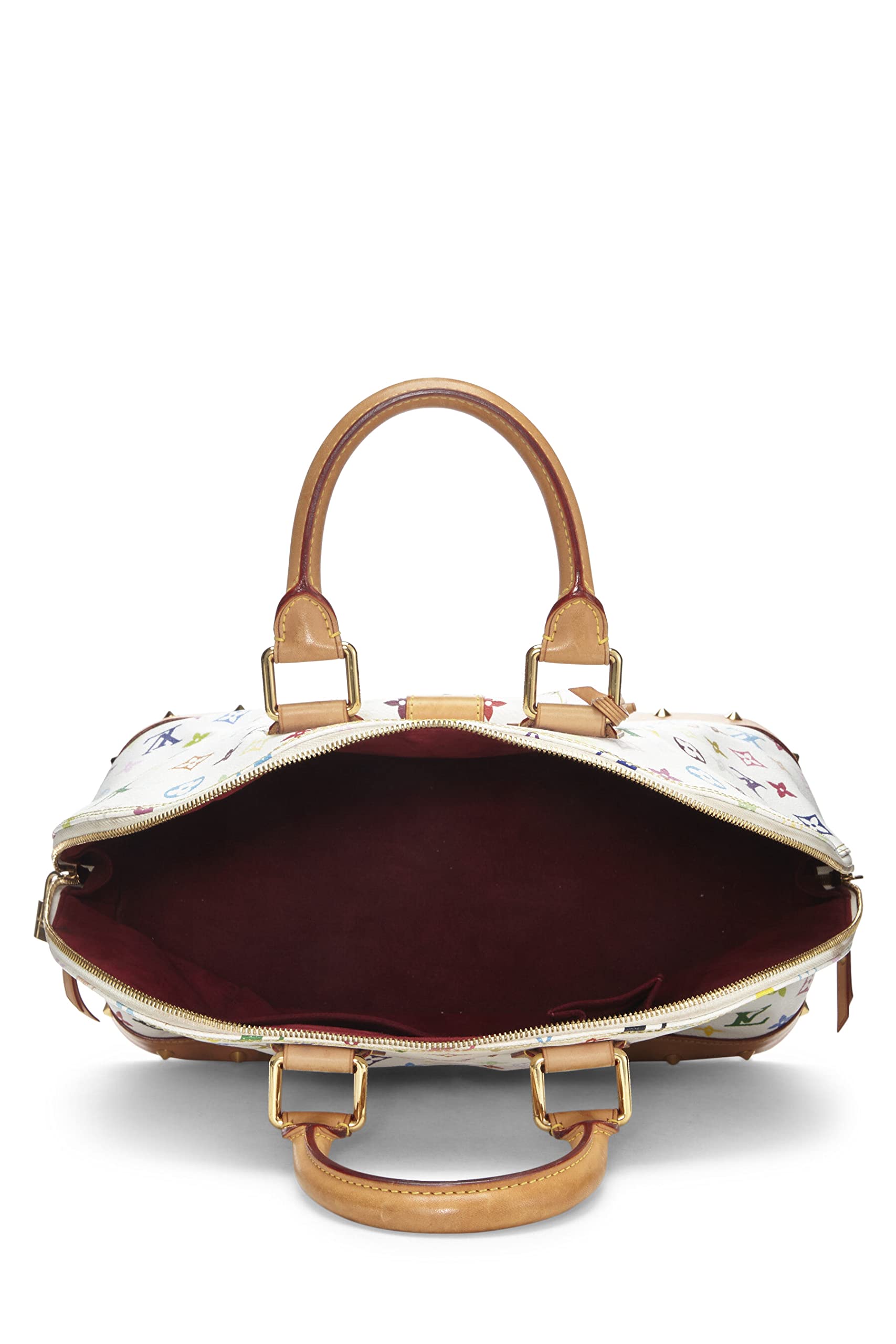 Louis Vuitton,  Takashi Murakami x Louis Vuitton White Monogram Multicolore Alma GM, White