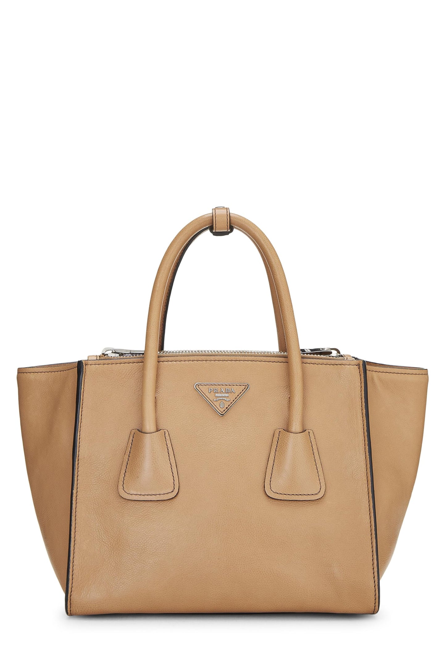 Prada Calfskin Grace Lux Concept Tote Brown Tote Bag