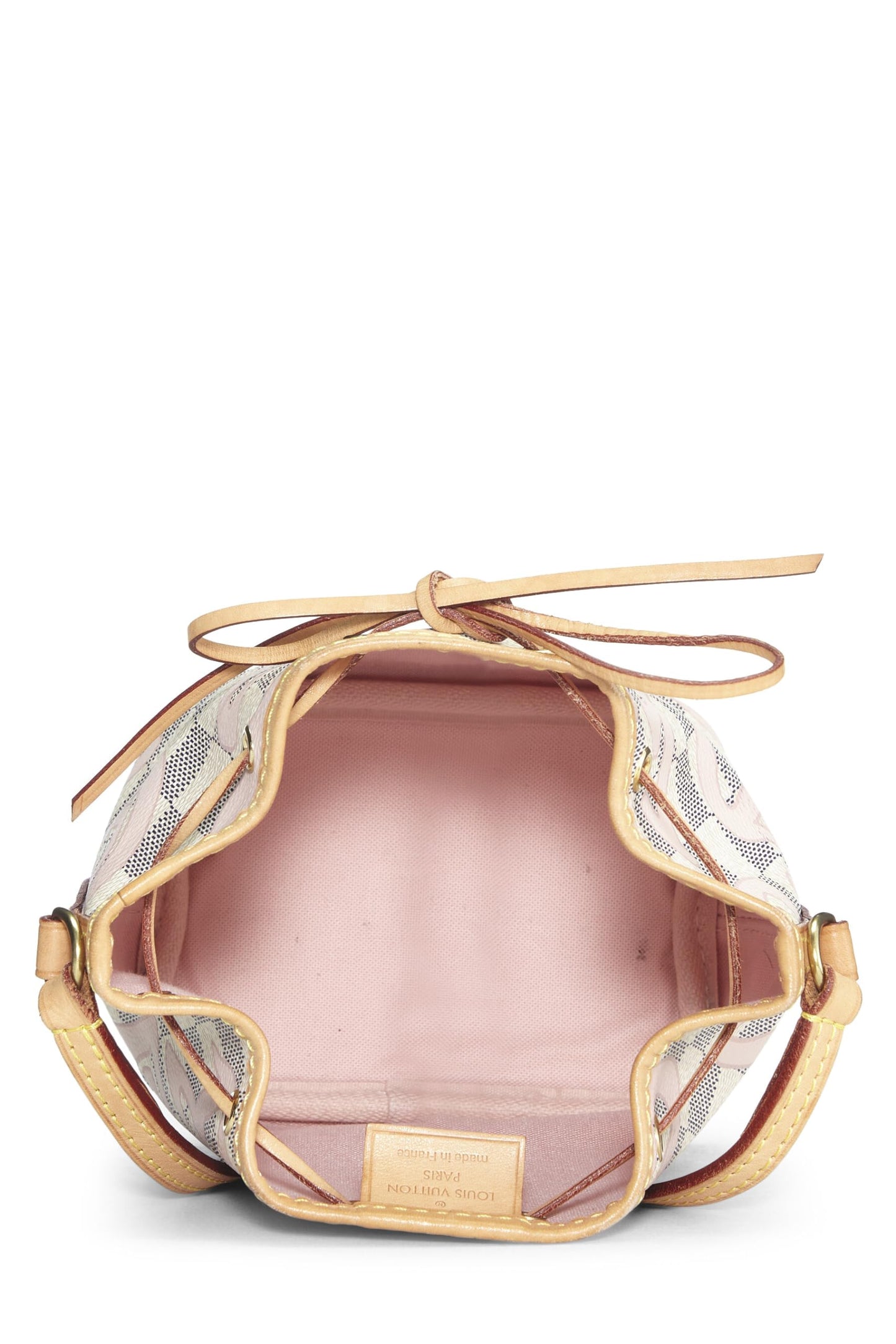 Louis Vuitton,  Pink Summer Spirit Damier Azur Tahitienne Noé Nano, White