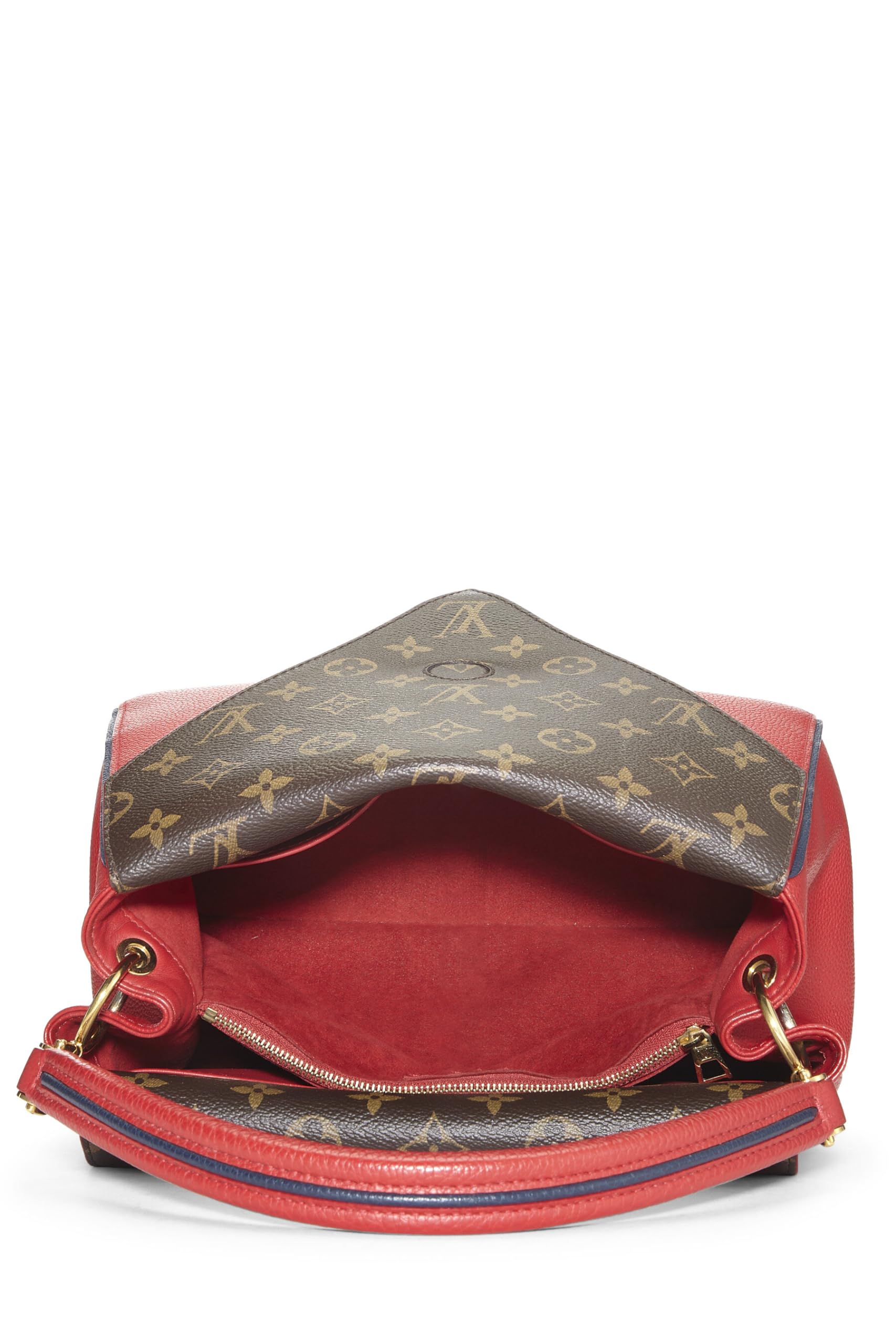 Louis Vuitton,  Red Monogram Leather Double V Bag, Red