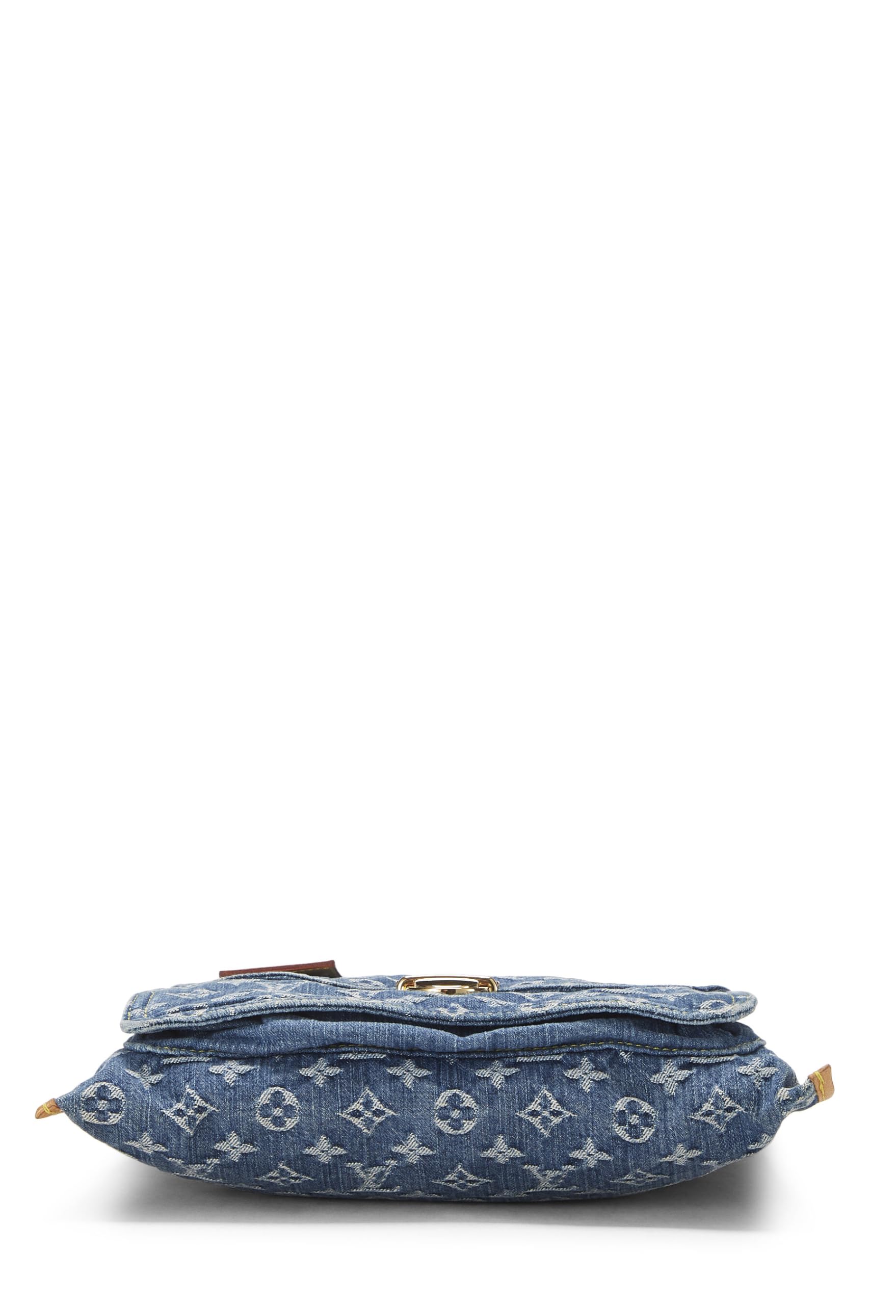 Louis Vuitton,  Blue Monogram Denim Flat Shopper, Blue