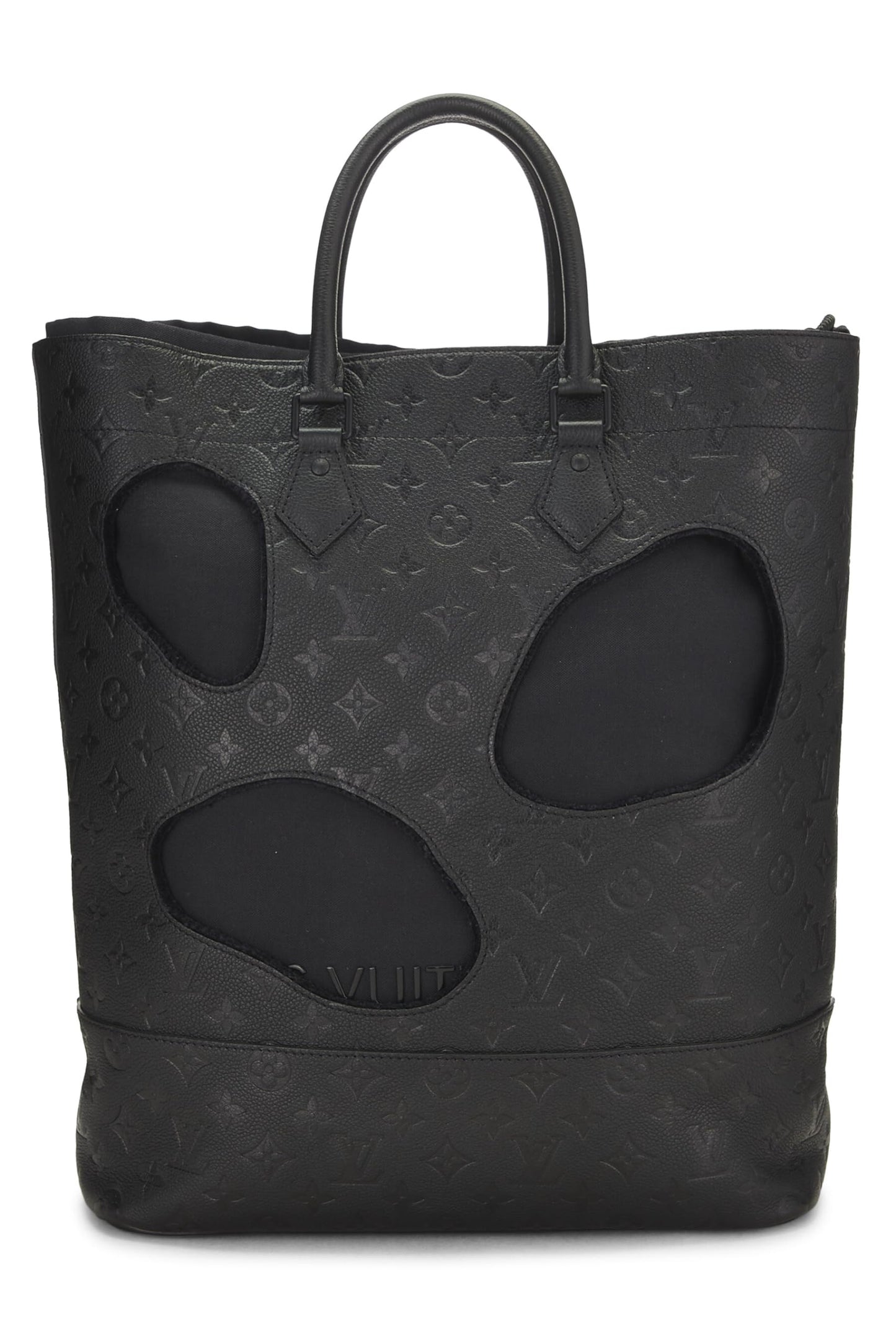 Louis Vuitton,  COMME DES GARÇONS x Louis Vuitton Black Monogram Empreinte Bag with Holes, Black