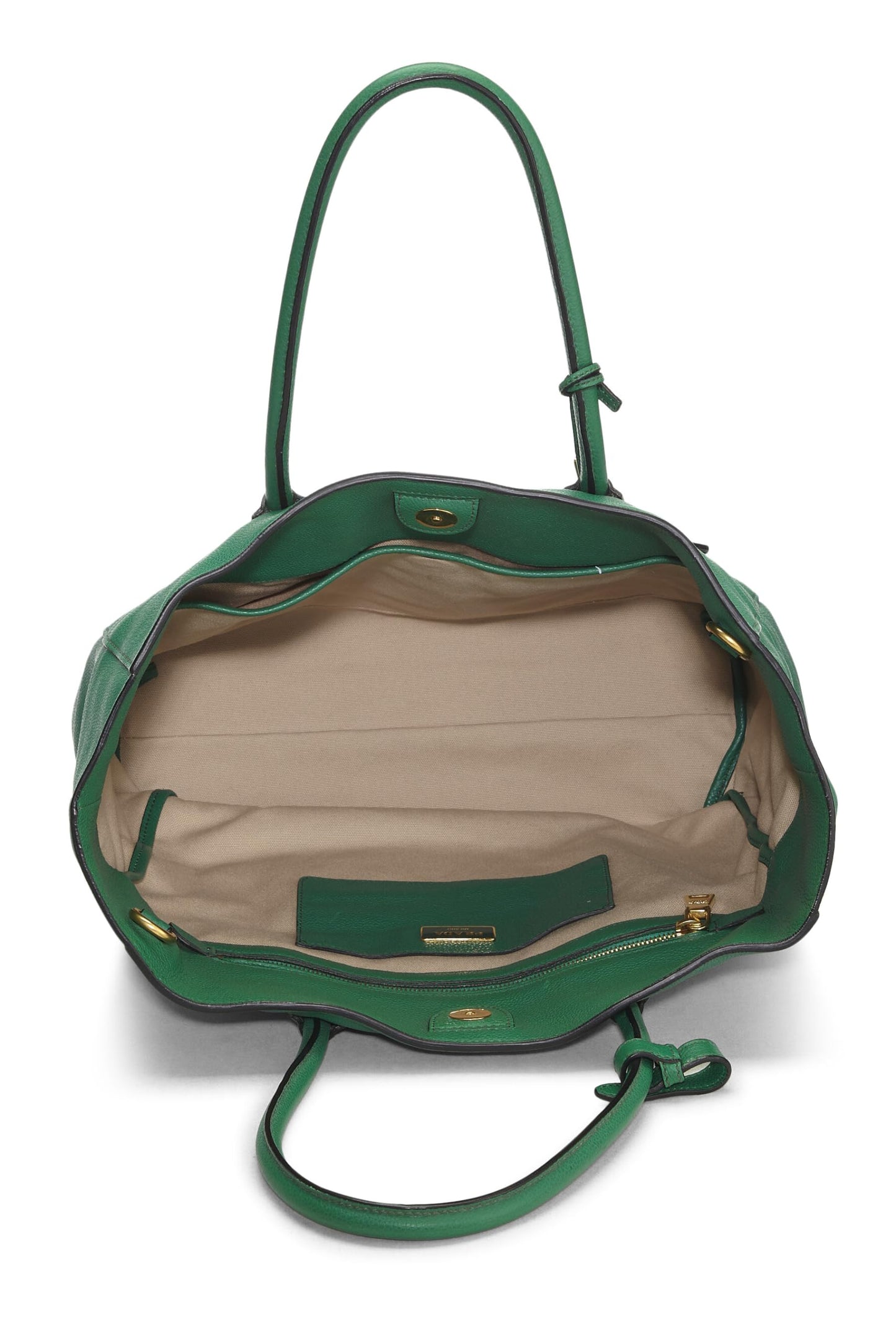 Prada Grain Tote Vitello Green Tote Bag