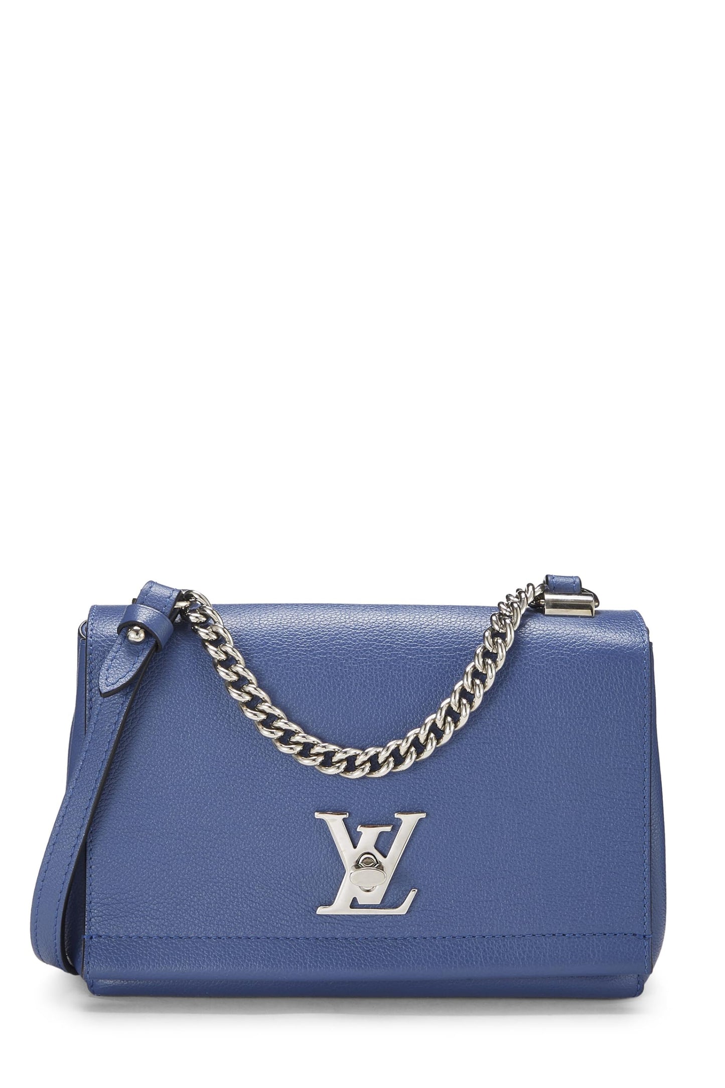 Louis Vuitton,  Blue Calfskin Lock Me II BB, Blue