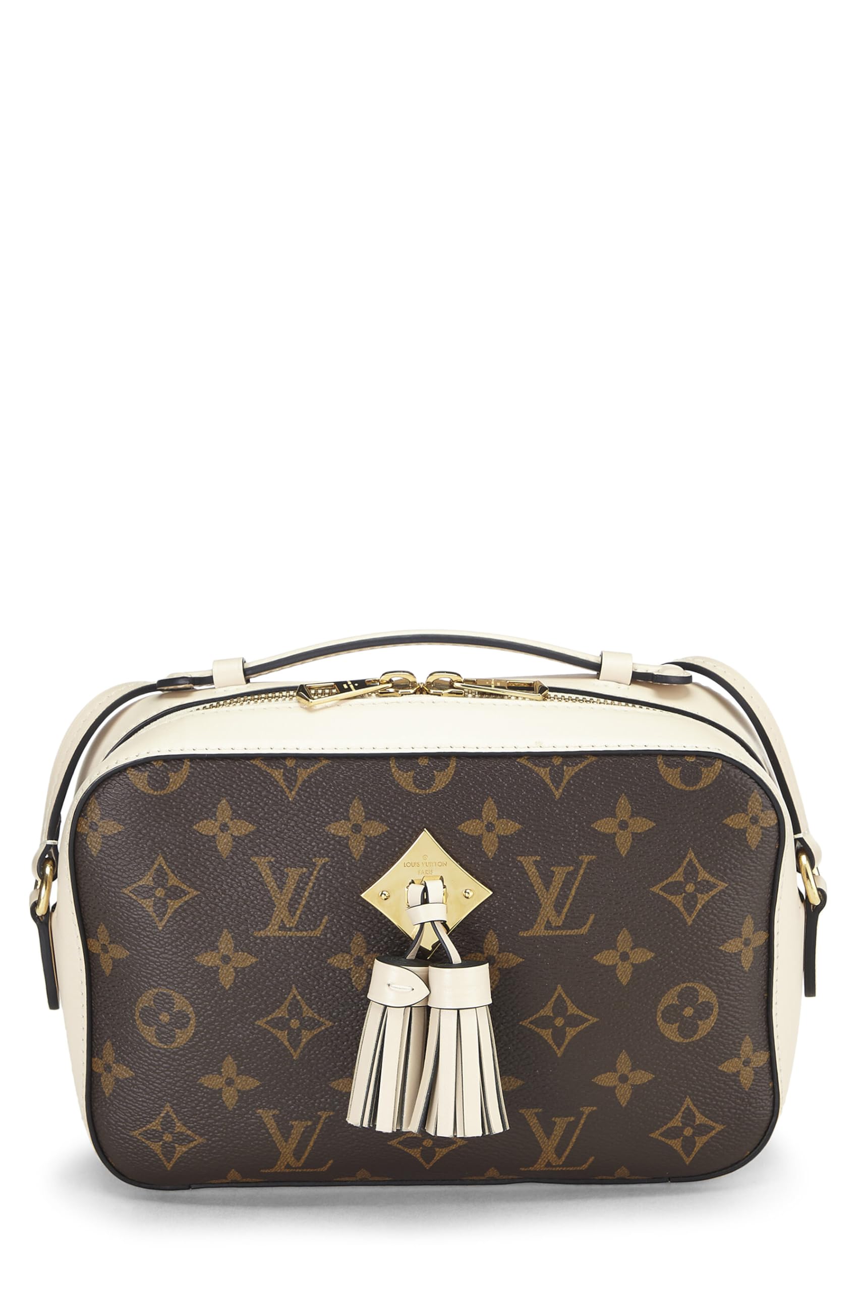 Louis Vuitton,  White Monogram Canvas Saintonge, White