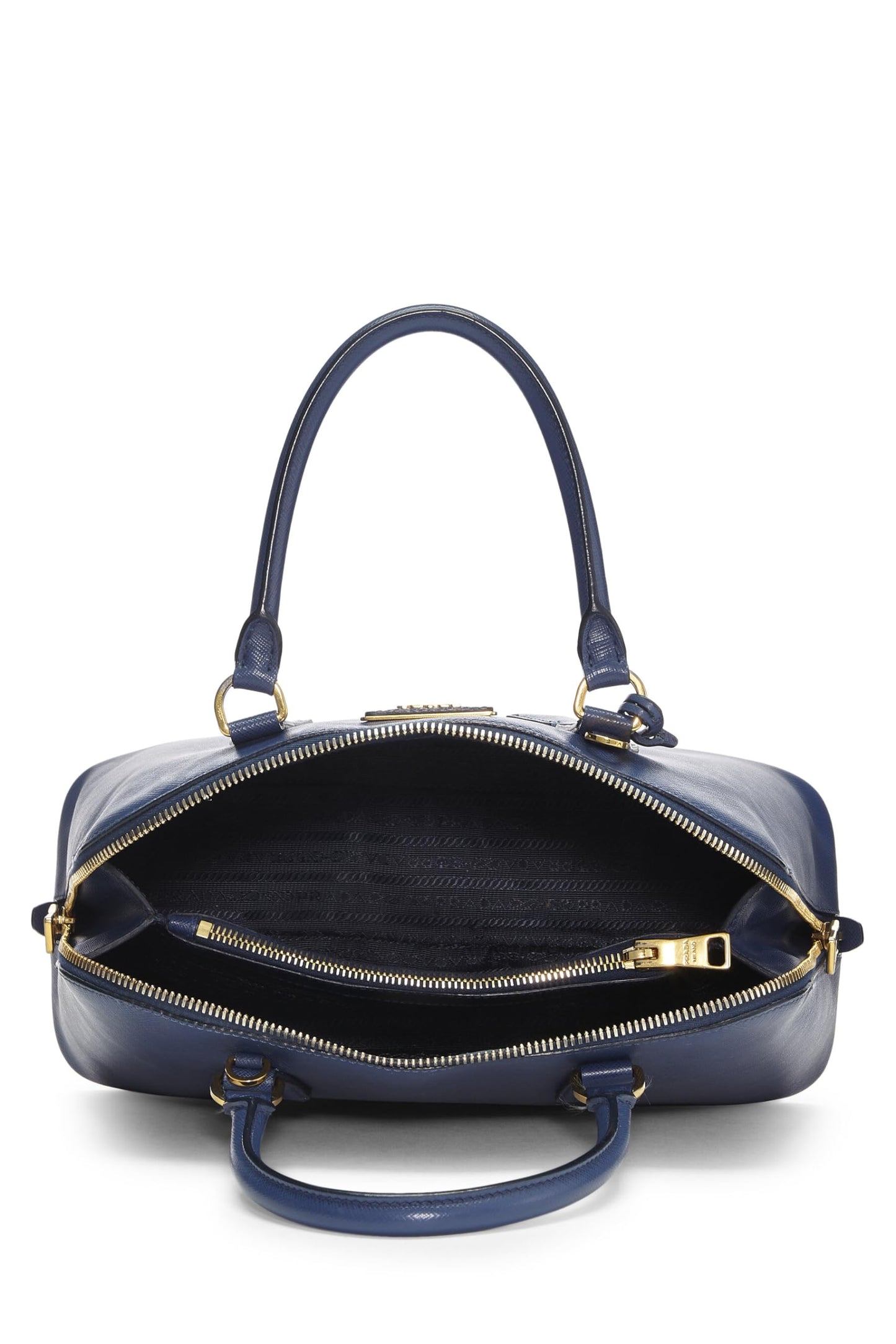 Prada Promenade Luxury Handbag Saffiano Blue Medium Travel Bag Promenade Medium Blue