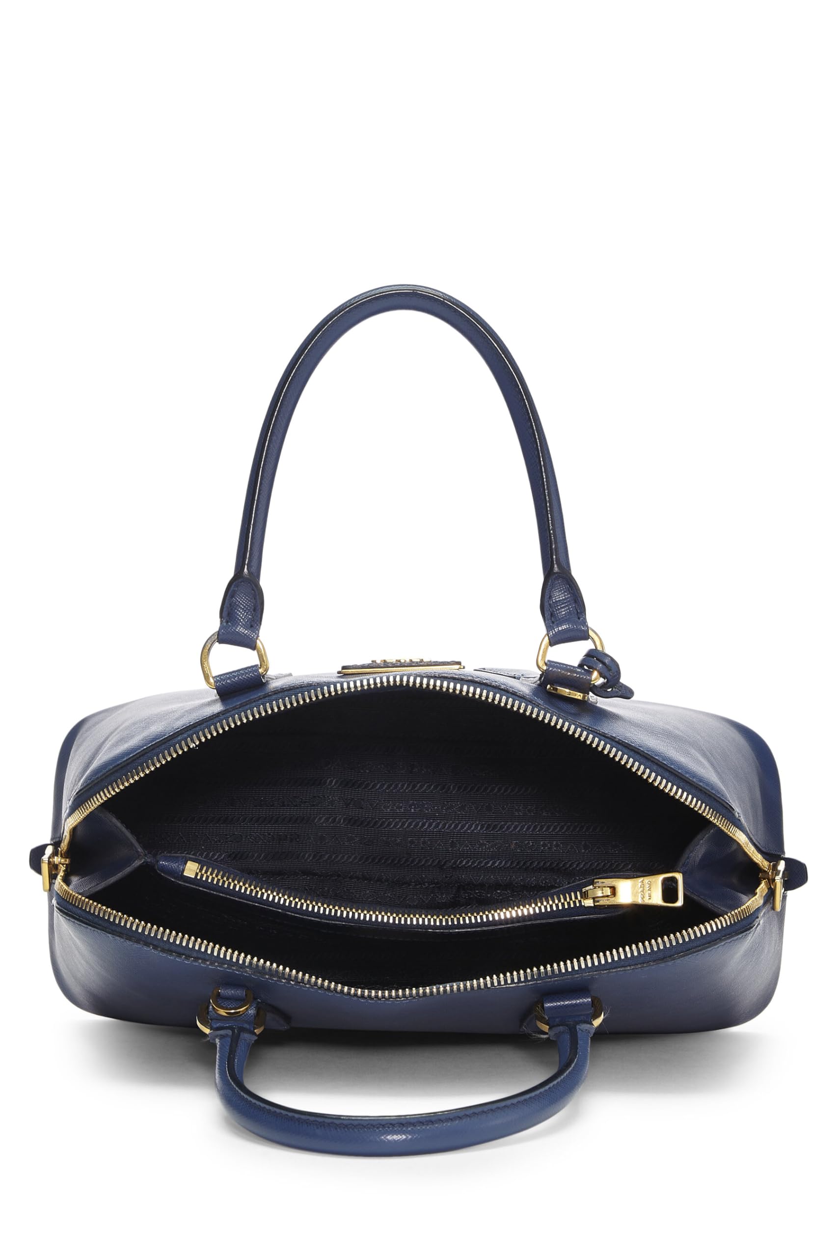 Prada Promenade Luxury Handbag Saffiano Blue Medium Travel Bag Promenade Medium Blue