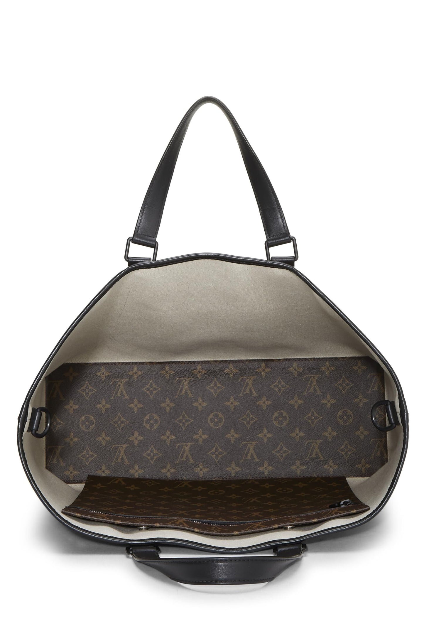 Louis Vuitton,  Black Monogram Canvas Macassar Weekend Tote GM, Black