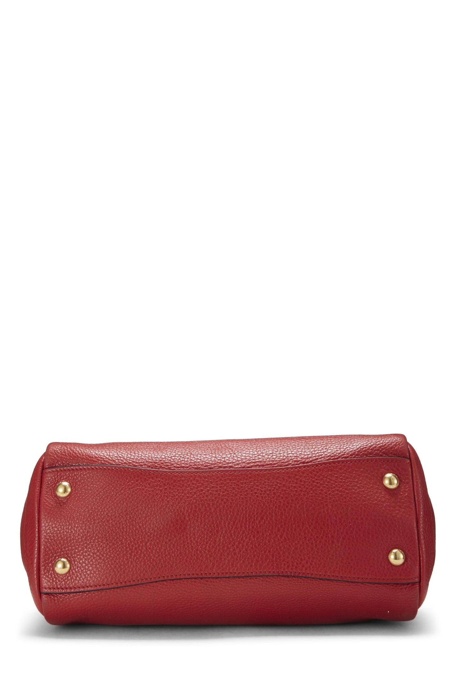 Prada Daino Convertible Tote Vitello Red Small Tote Bag