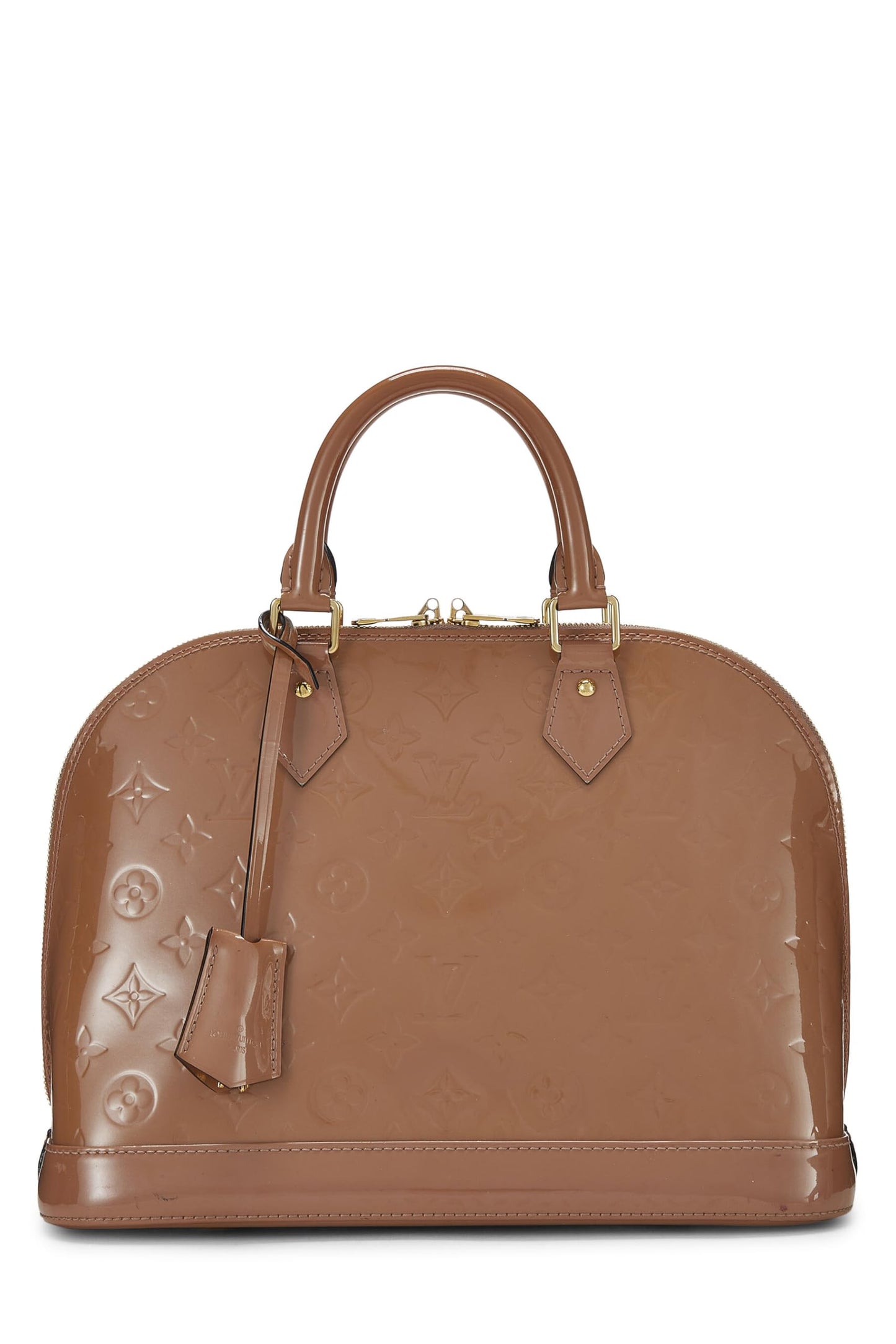 Louis Vuitton,  Rose Velours Monogram Vernis Alma PM NM, Pink