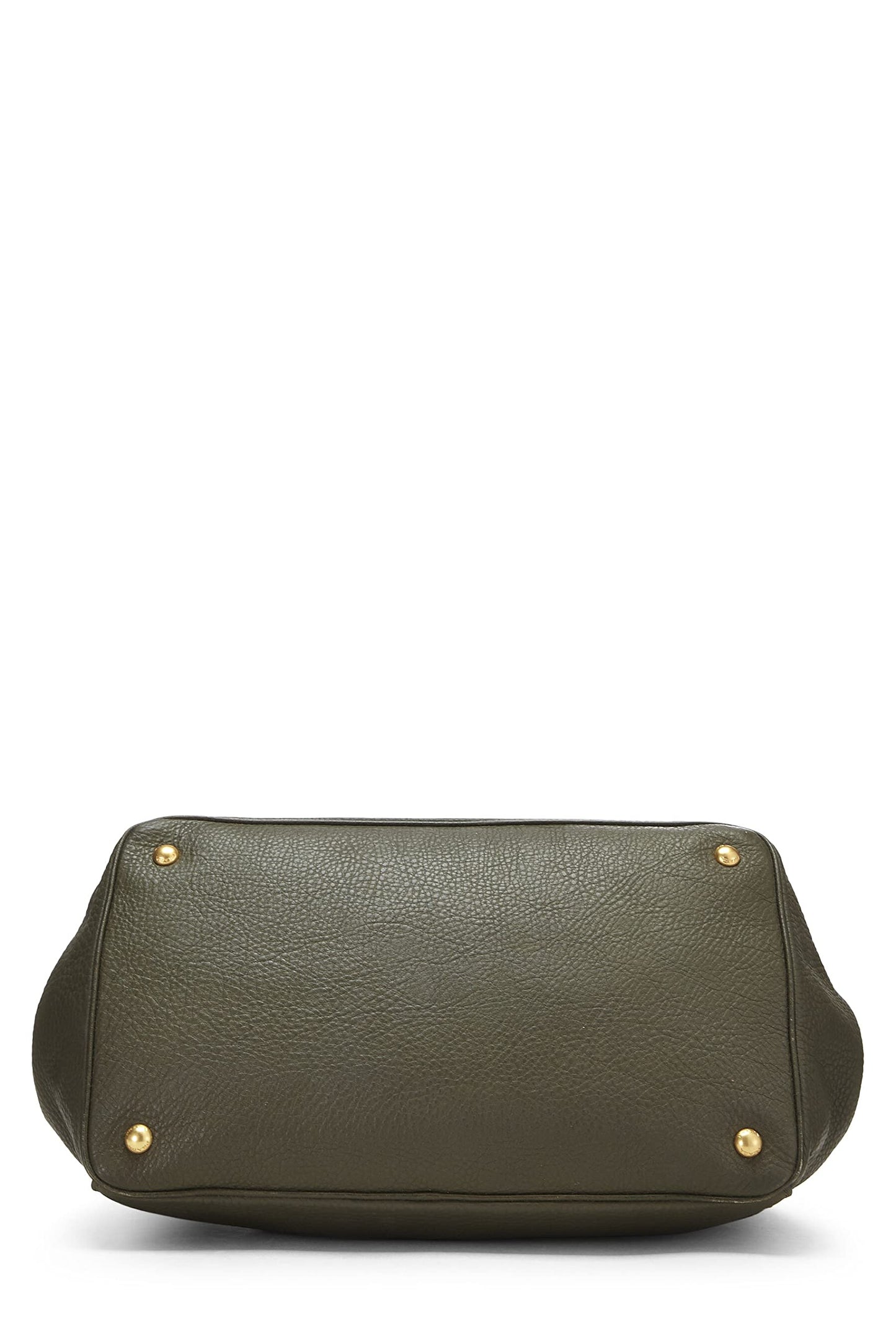 Prada Daino Convertible Tote Vitello Green Large Tote Bag