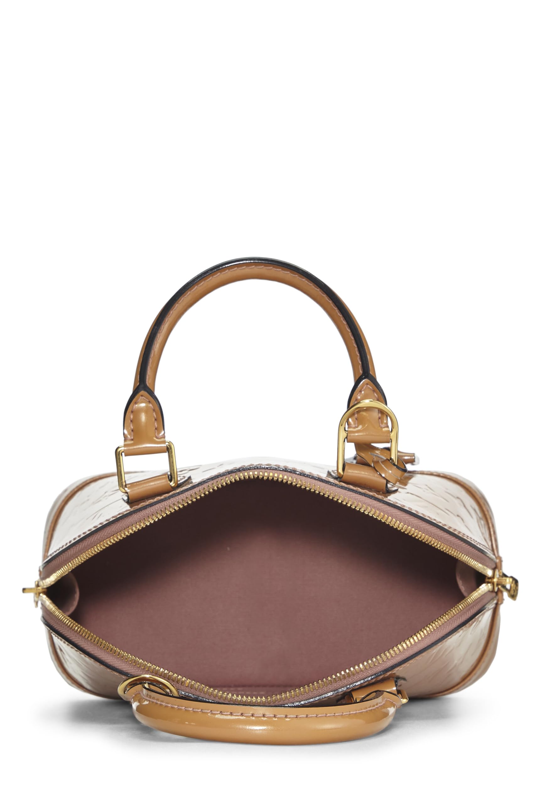 Louis Vuitton,  Noisette Monogram Vernis Alma BB, Beige