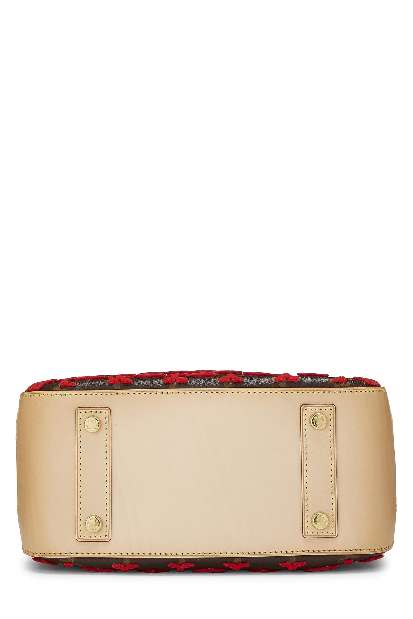 Louis Vuitton,  Red Monogram Tuffetage Deauville Cube, Red
