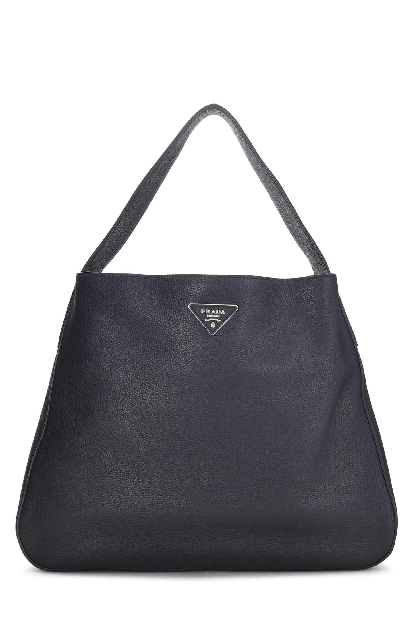 Prada Daino Hobo Vitello Navy Shoulder Bag