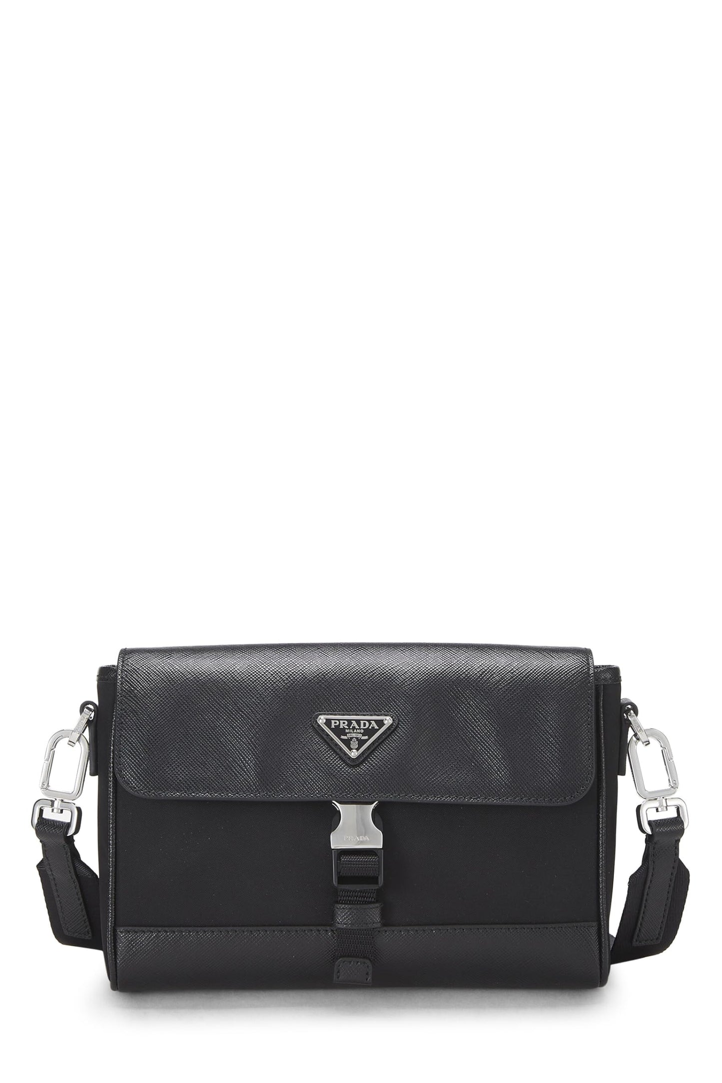 Prada Tessuto Crossbody Saffiano Black Crossbody Bag