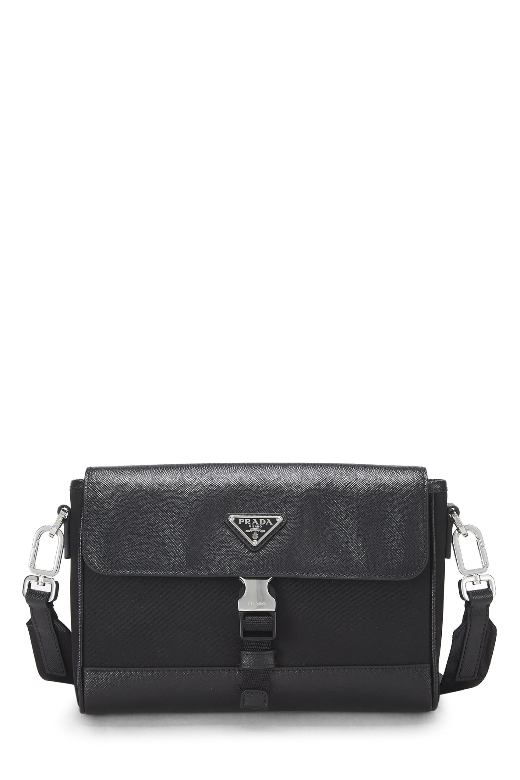 Prada Tessuto Crossbody Saffiano Black Crossbody Bag