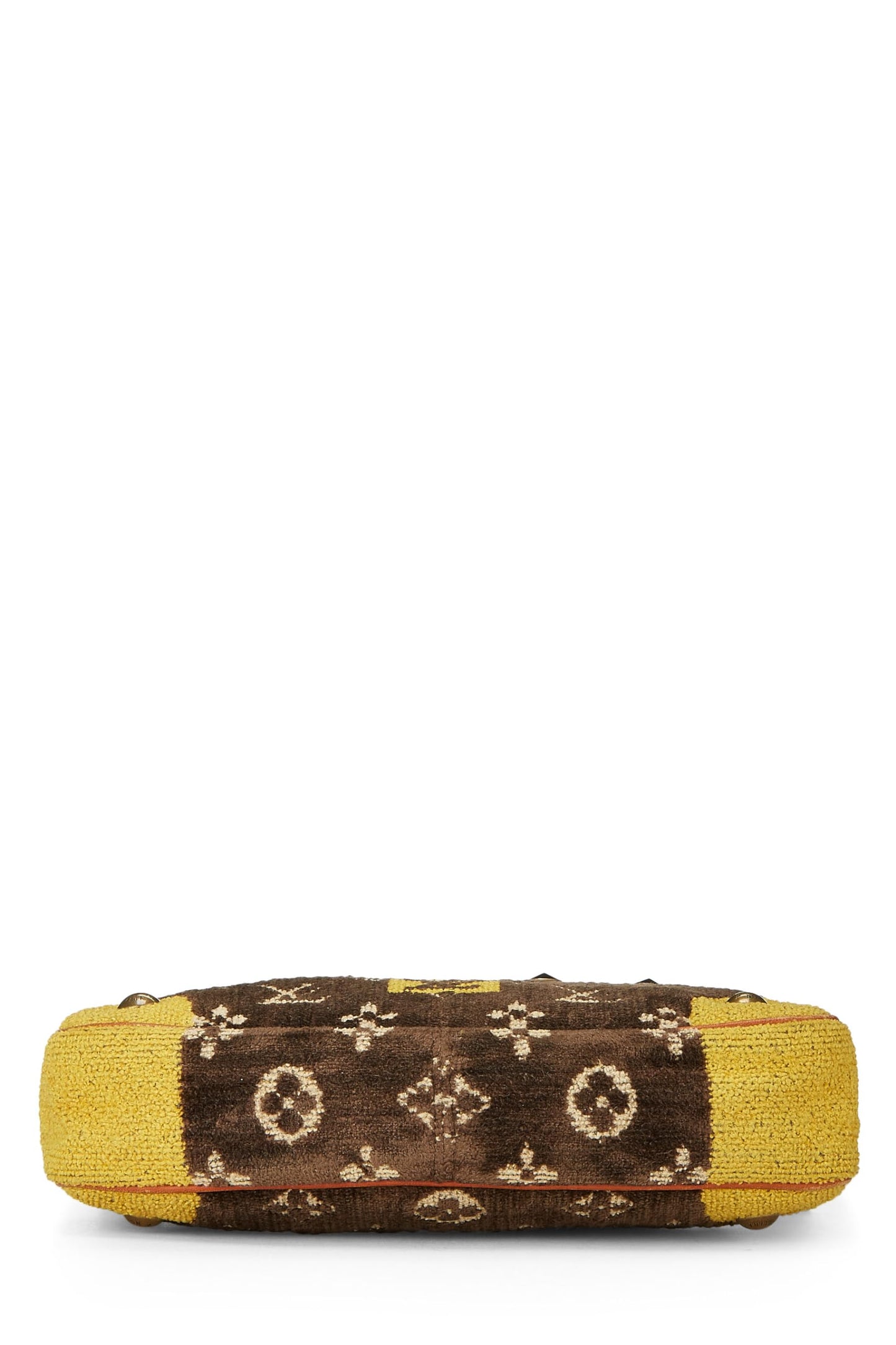 Louis Vuitton,  Brown & Yellow Velour Trompe L'oeil Pochette Accessories, Brown