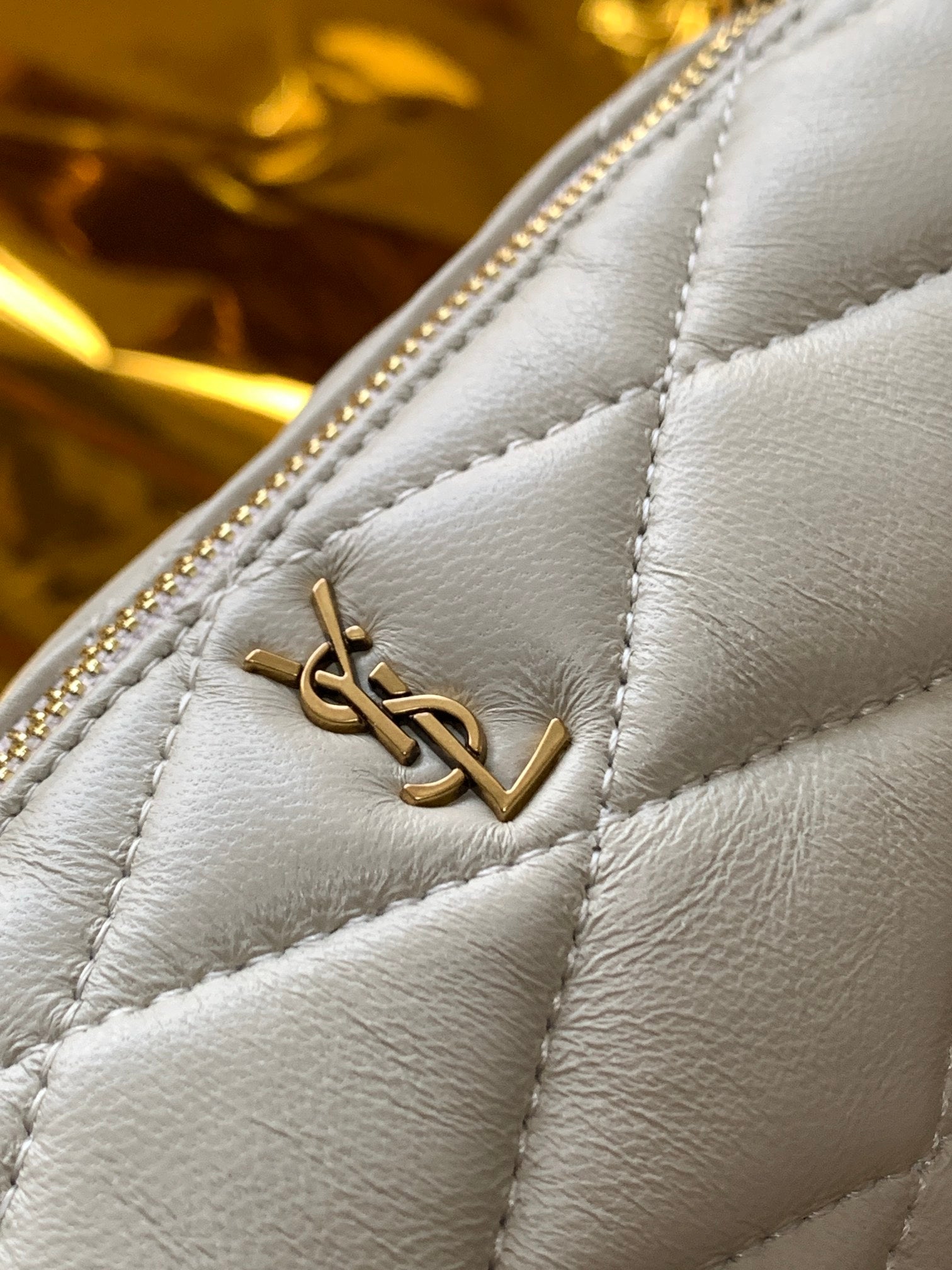 YSL Saint Laurent Sade Tube 7.9in 20cm White Mini Bag