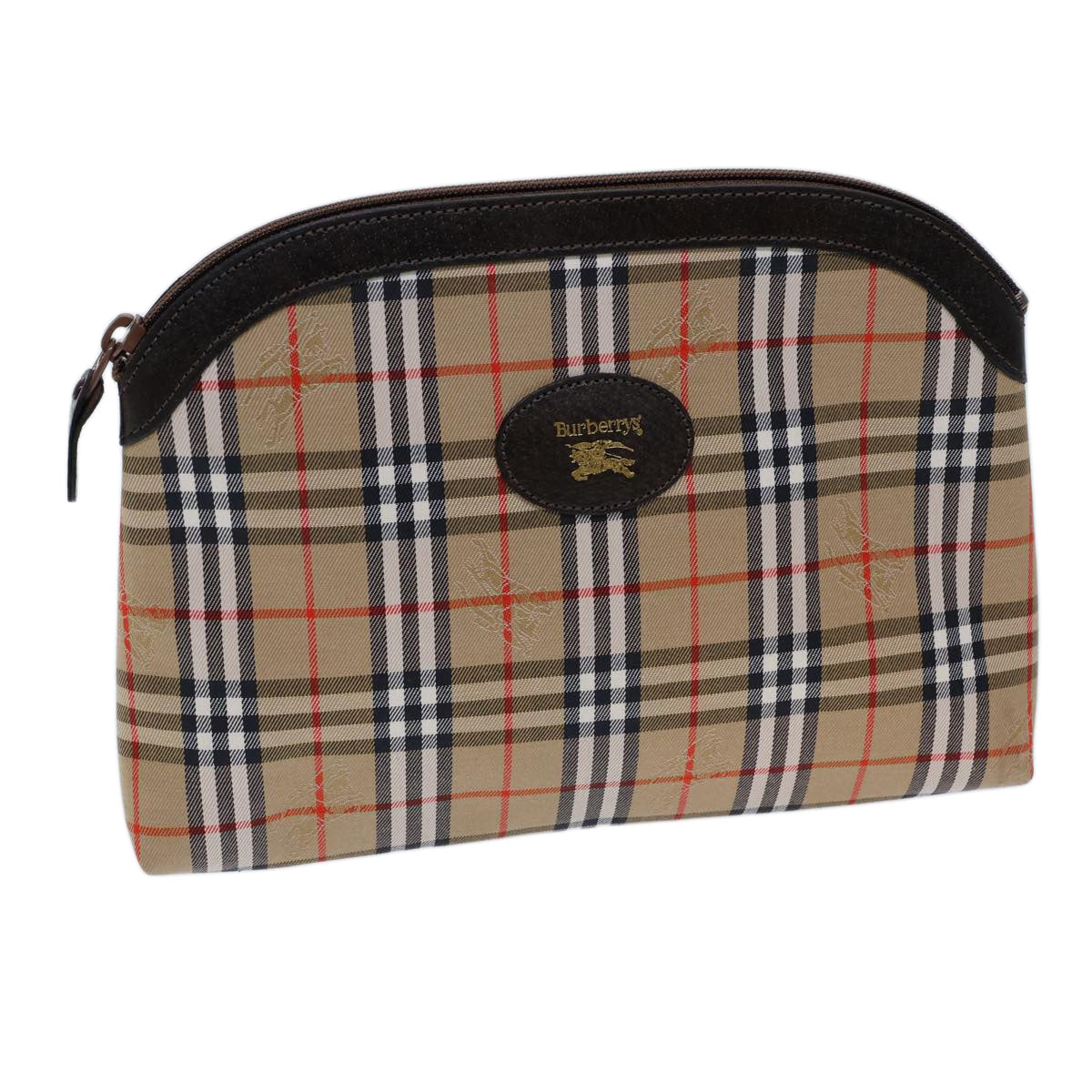 Burberry Luxury ss Nova Check Clutch Bag Auth Canvas Beige Beige Auth 72157