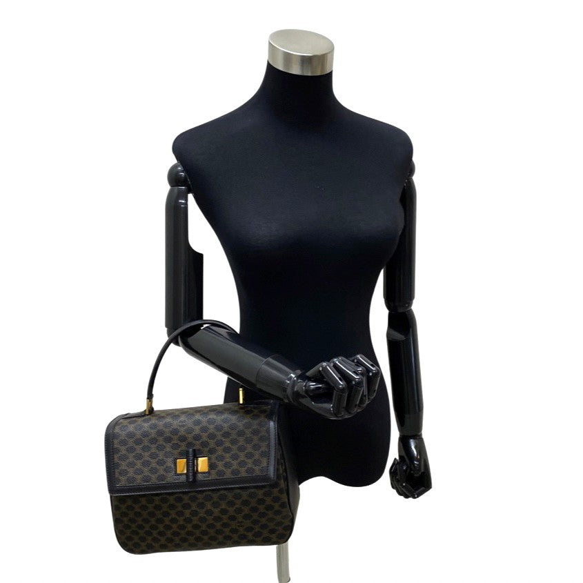 Pvc Macadam Women Leather Black Travel Bag