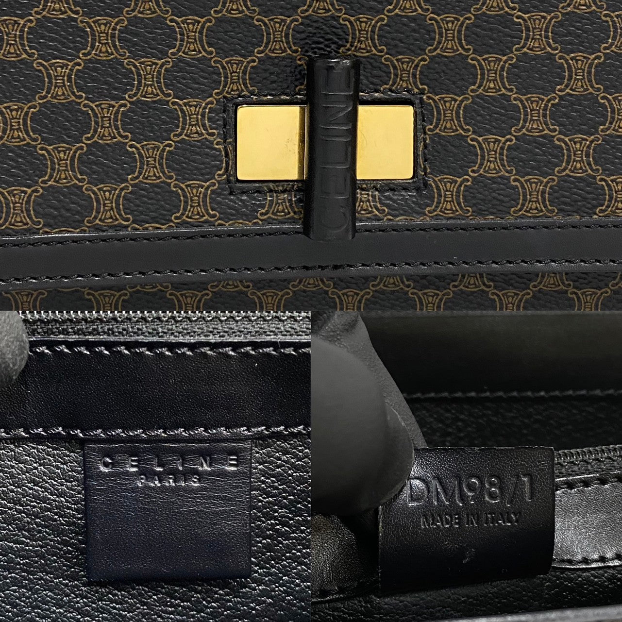 Pvc Macadam Women Leather Black Travel Bag