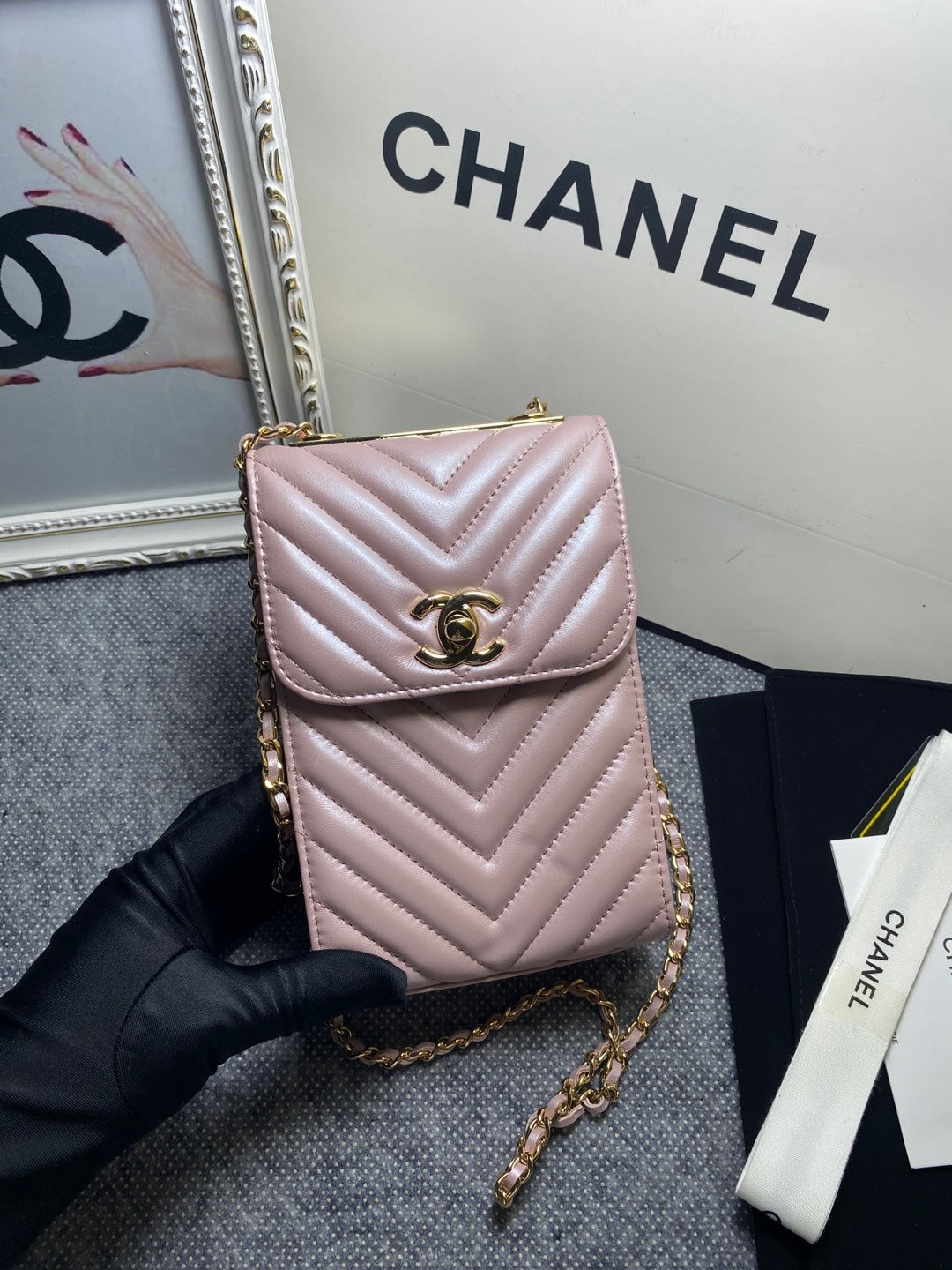 CHL Chevron Trendy CHL Phone Handbag Wombeaunoirrbeaunoirr 18Cm7In