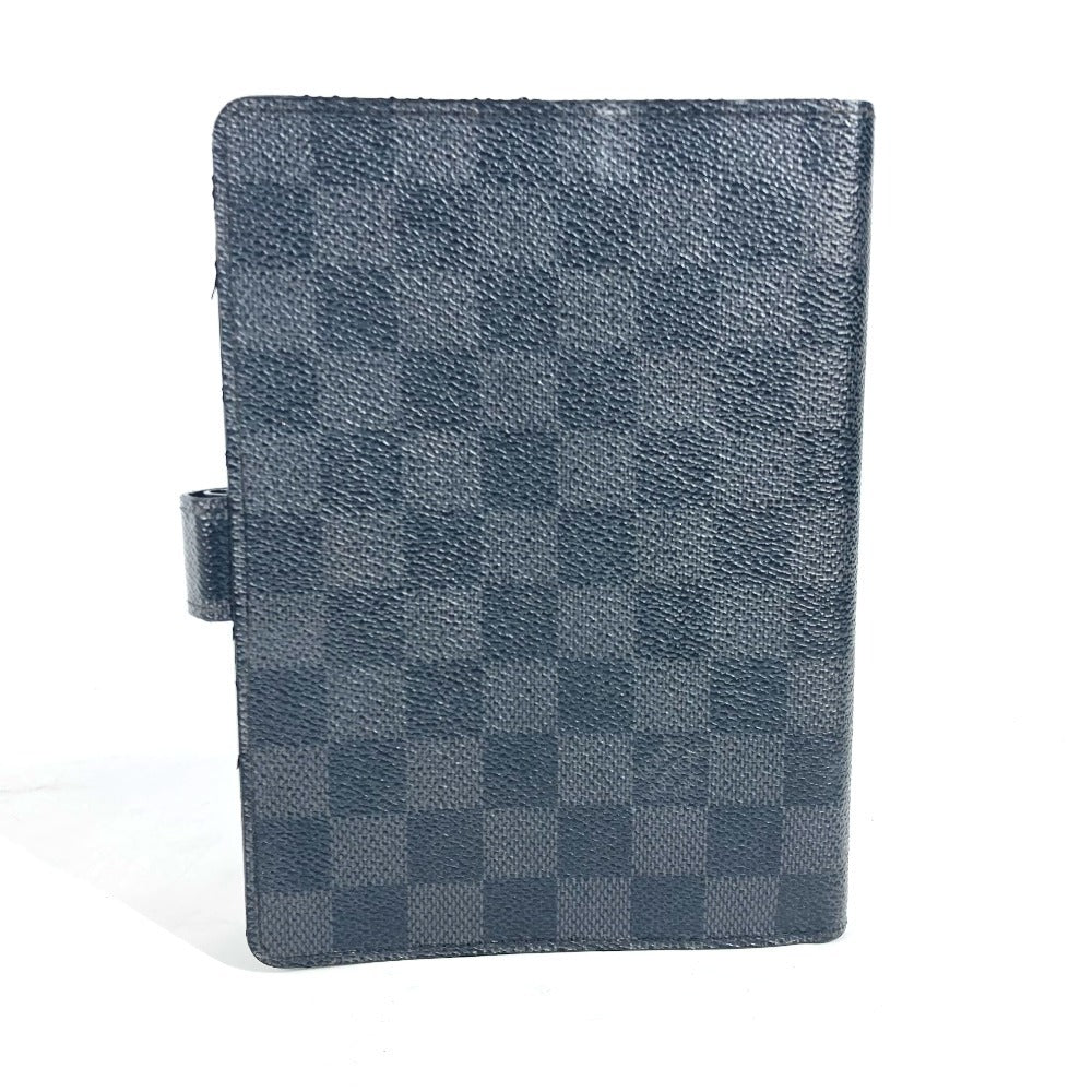 Louis Vuitton Notebook cover R20242 Damier Grafitto Canvas Black Handbag 724 13