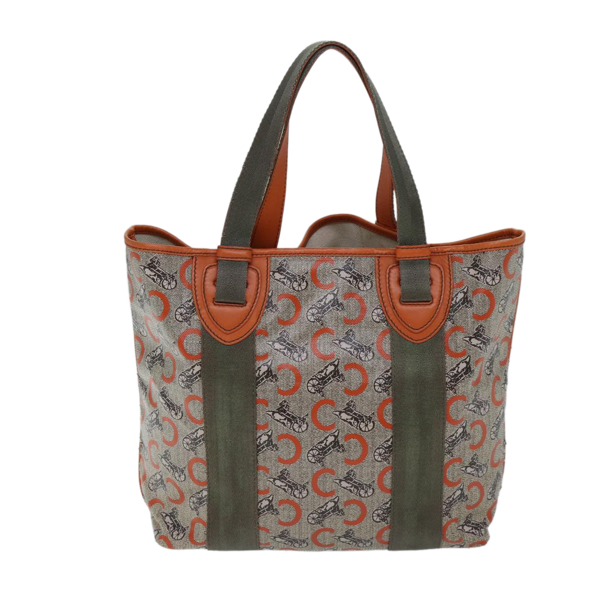 Luxury C Macadam Tote Bag Orange Canvas