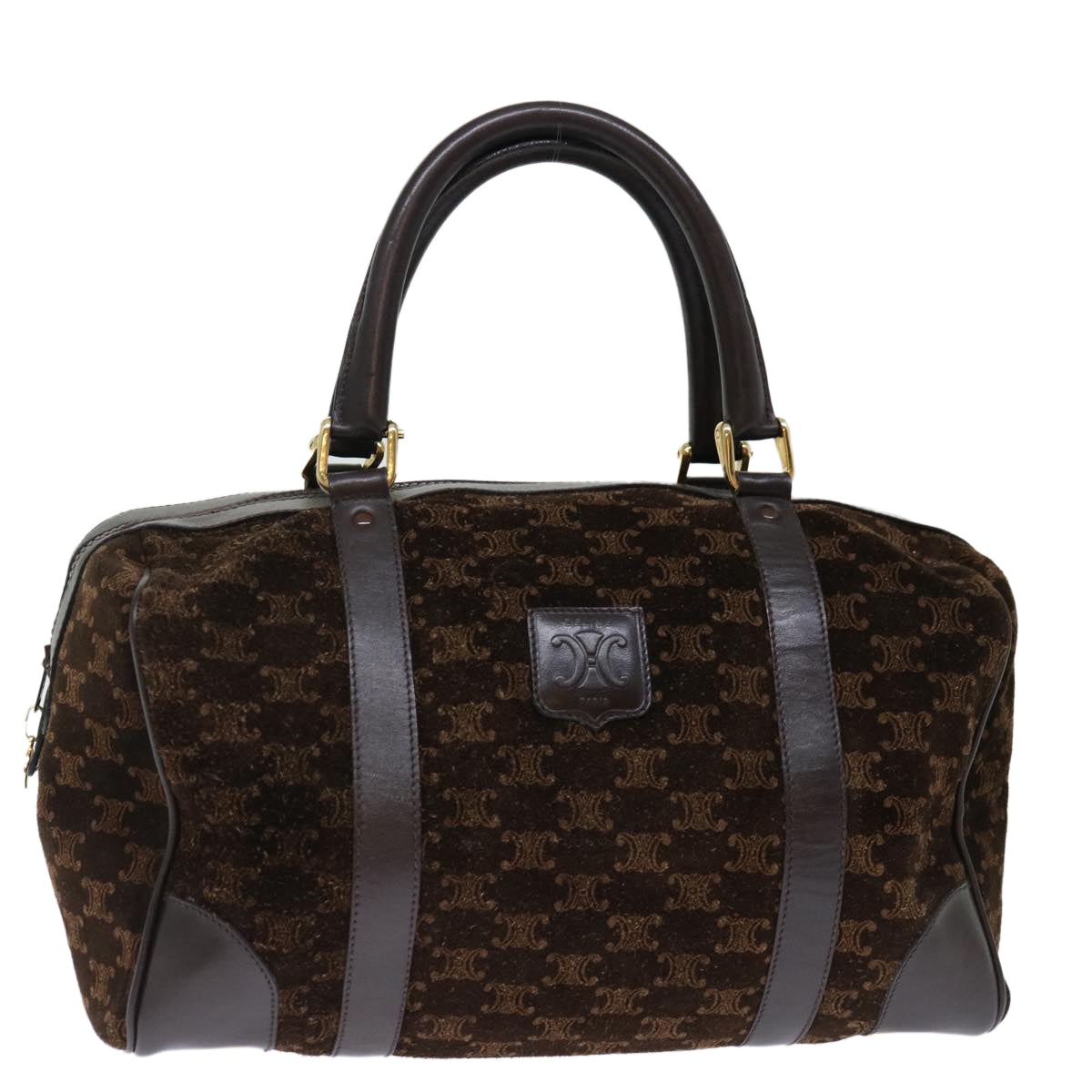 Luxury Macadam Boston Bag Canvas Brown Travel Bag