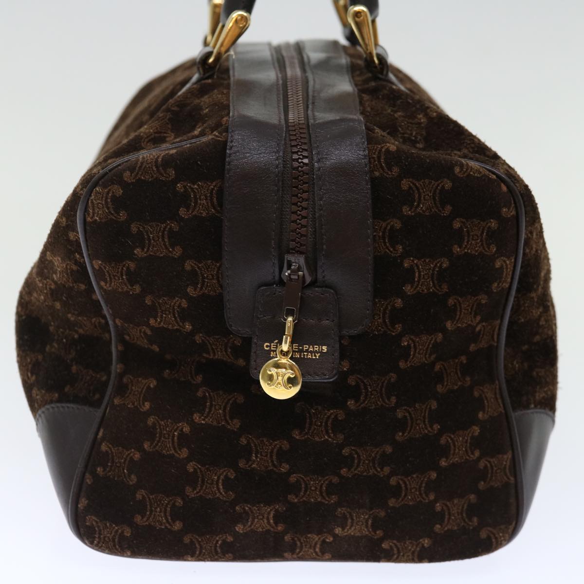 Luxury Macadam Boston Bag Canvas Brown Travel Bag
