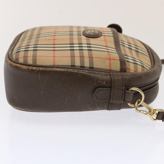 Burberry Luxury ss Nova Check Shoulder Bag Auth Canvas Beige Beige Auth 72616
