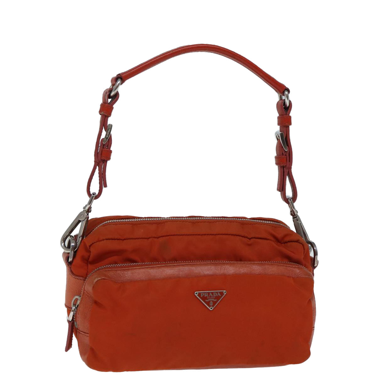Prada Shoulder Bag Auth Nylon Orange