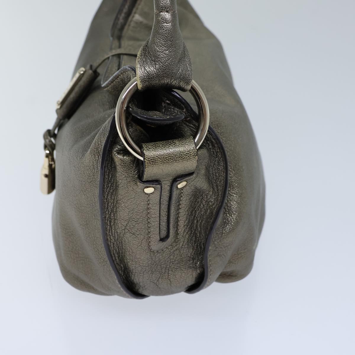 Luxury Shoulder Bag Leather Silver