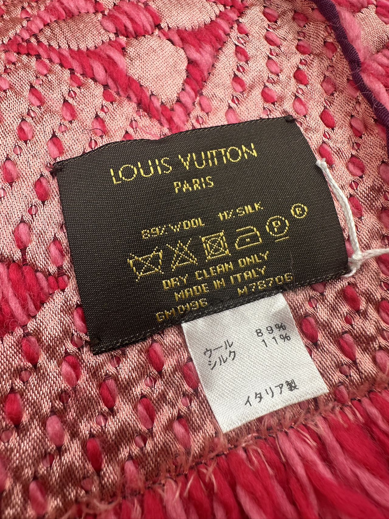 Louis Vuitton Logo Wool Silk Scarf