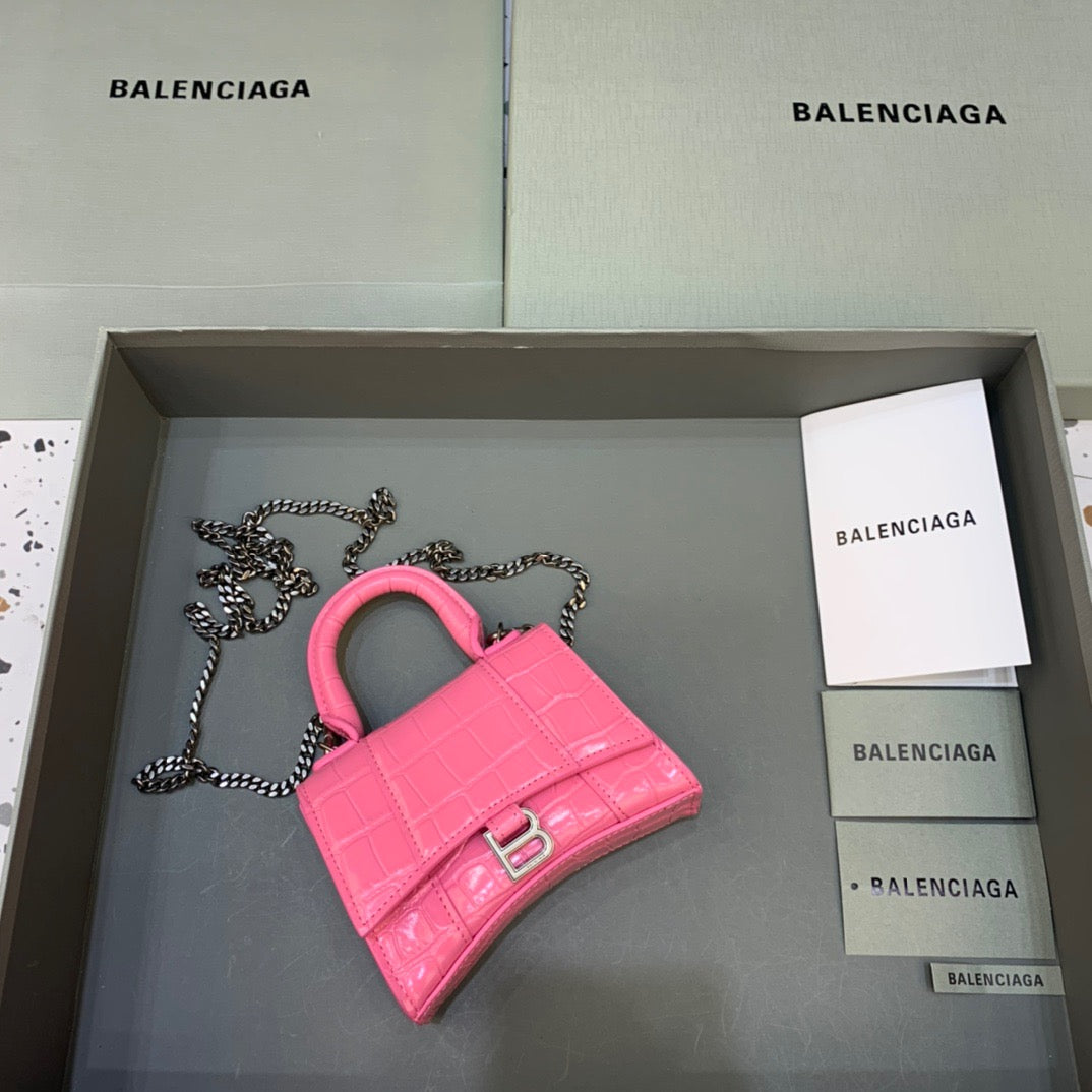 Top Quality Hourglass Handbag With In For Pink Mini Travel Bag