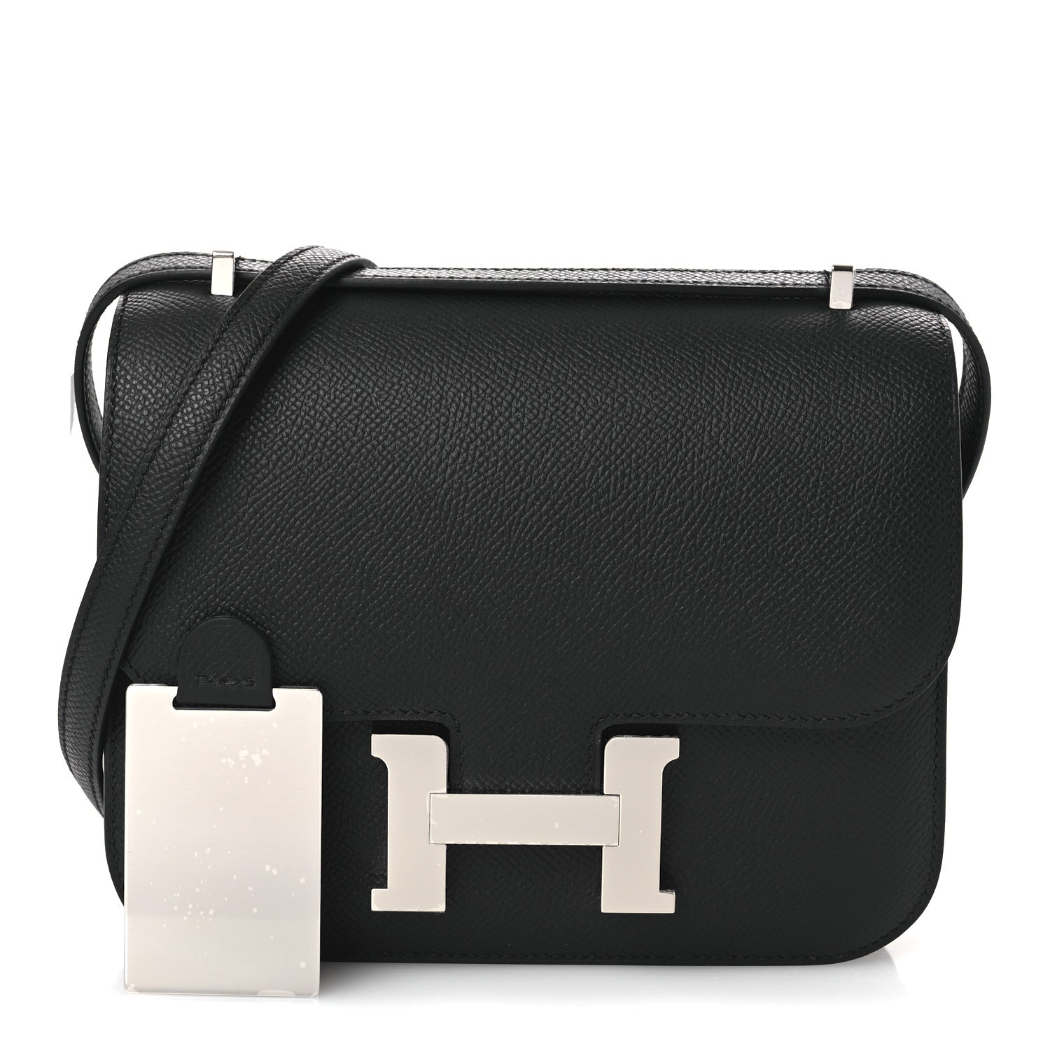Hermes Epsom Constance Handbag Black Travel Bag 18 Black 1760054