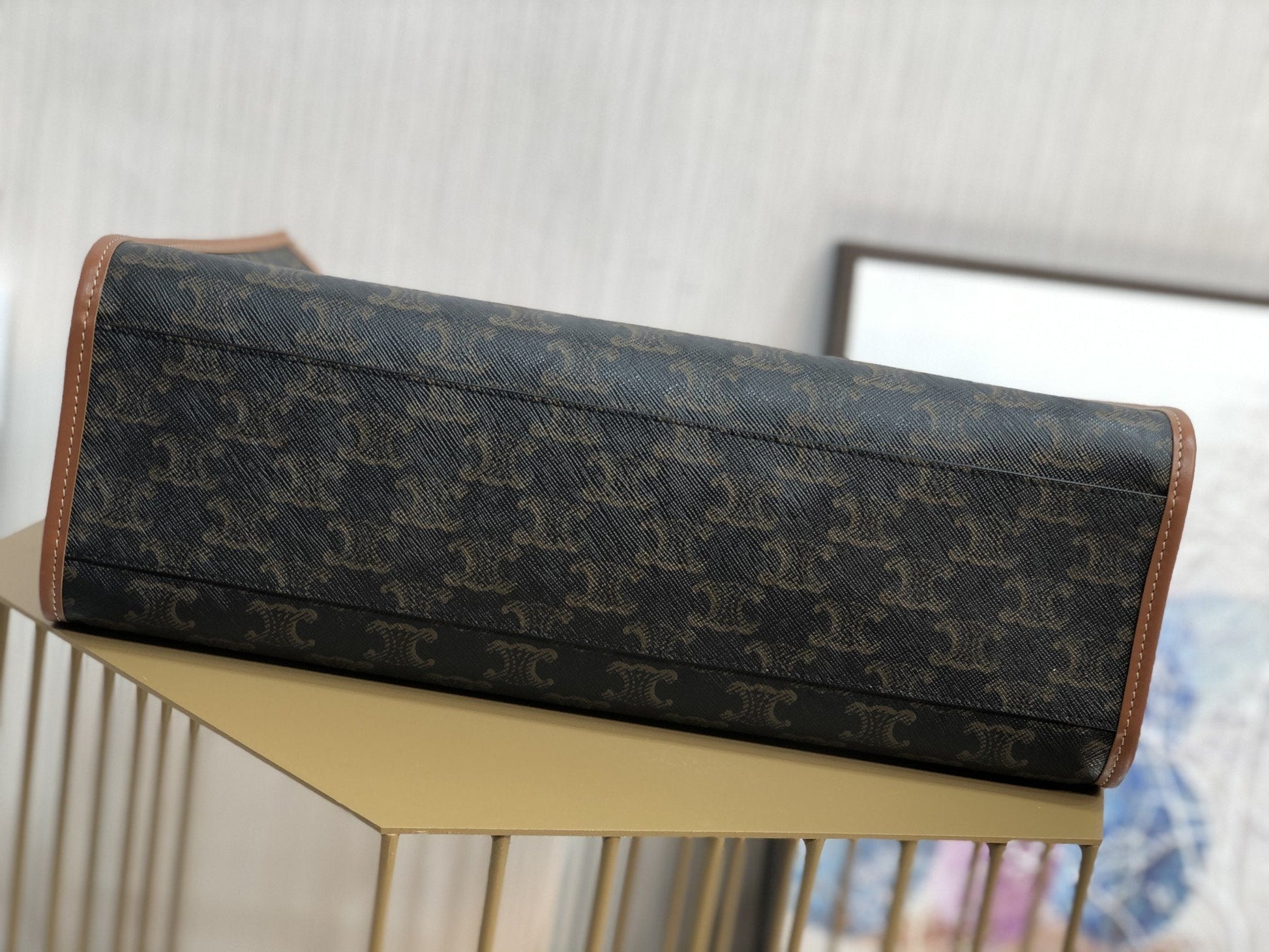 Top Quality Horizontal Cabas In Triomphe For Canvas Tan Travel Bag 4