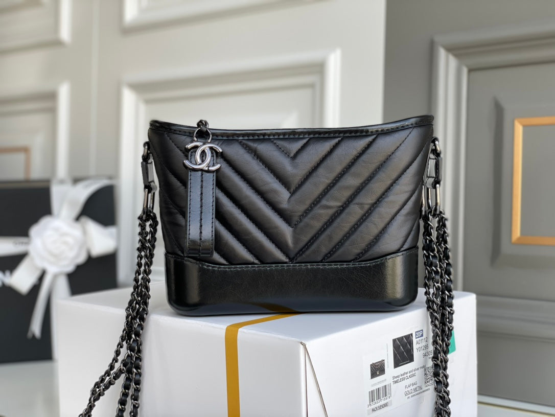 CHL CO-CO Gabrielle 7.8in 20cm Black Shoulder Bag 3