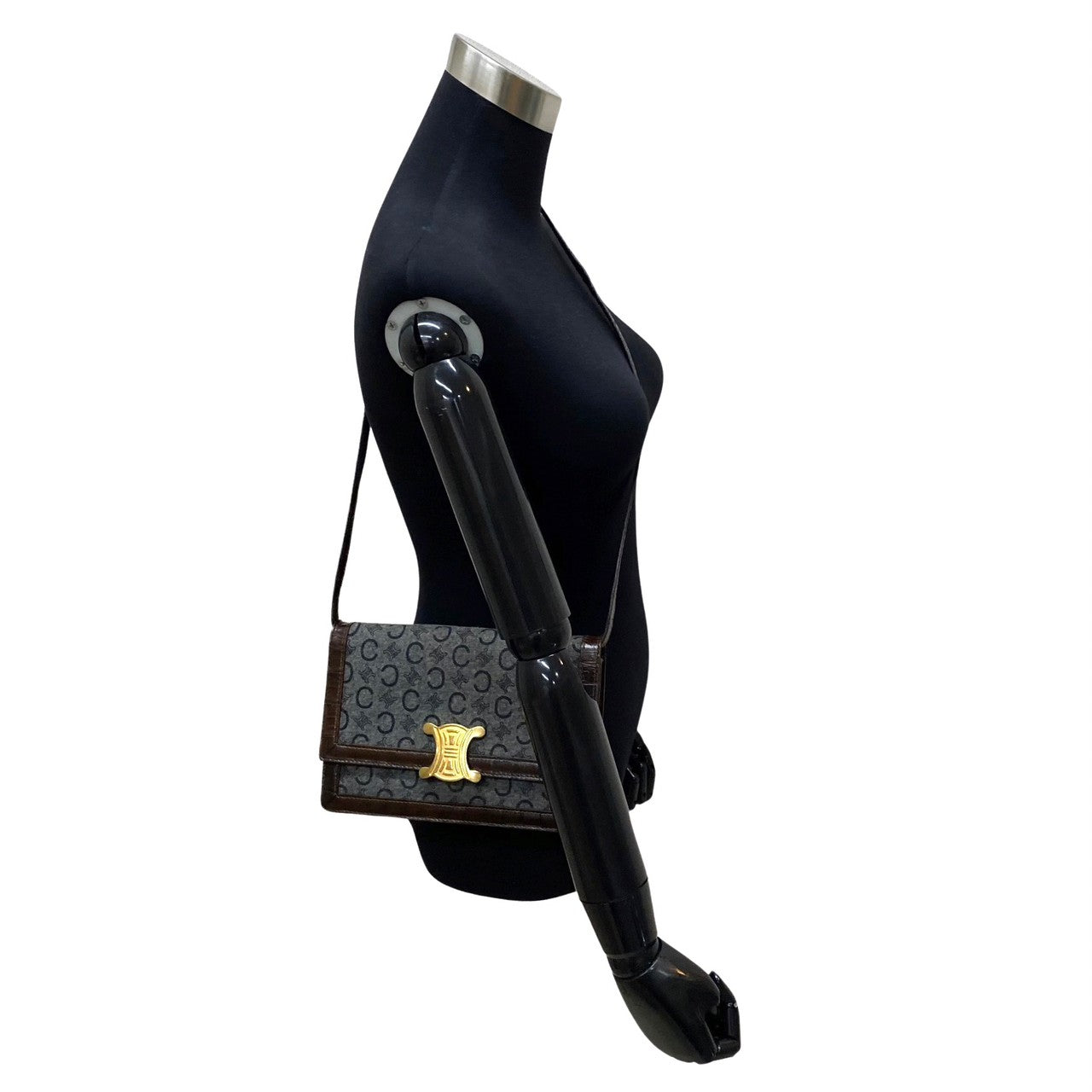 Shoulder Bag , Wool C Macadam Metal Leather Brown