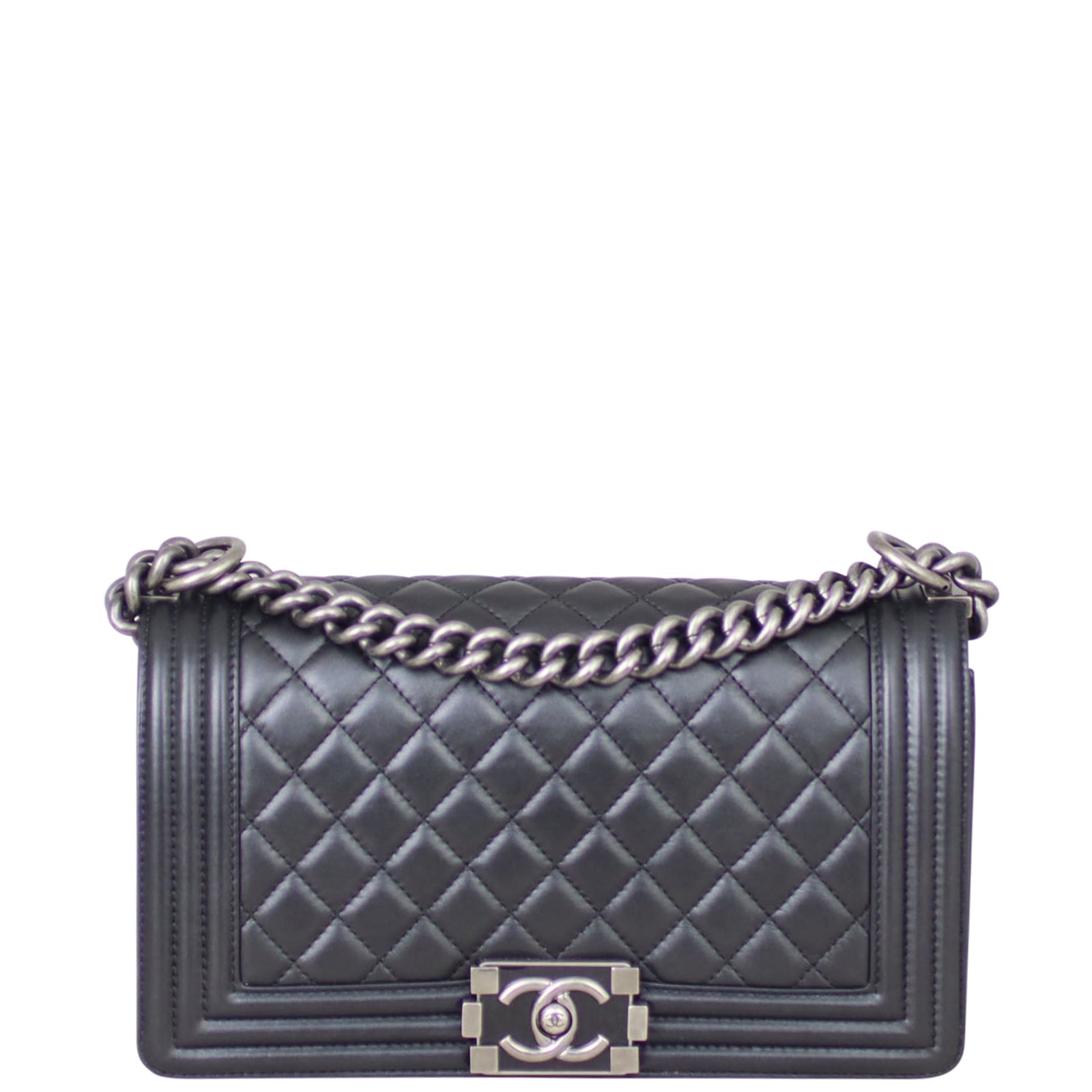 Chanel Boy Old 20 Series Handbag Black Medium