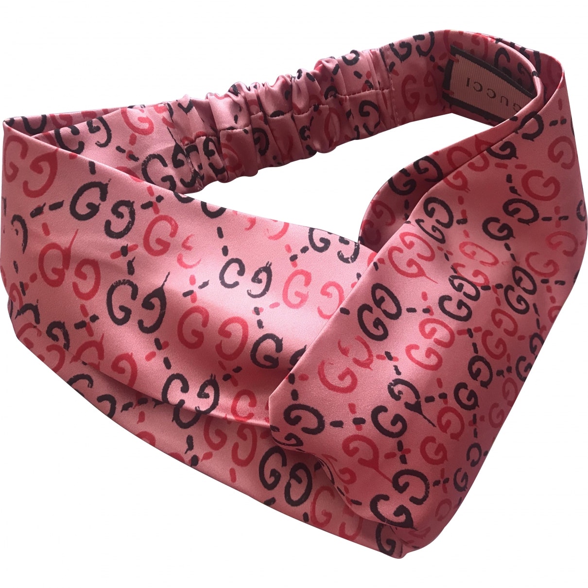 Gucci pink silk hair accessories
