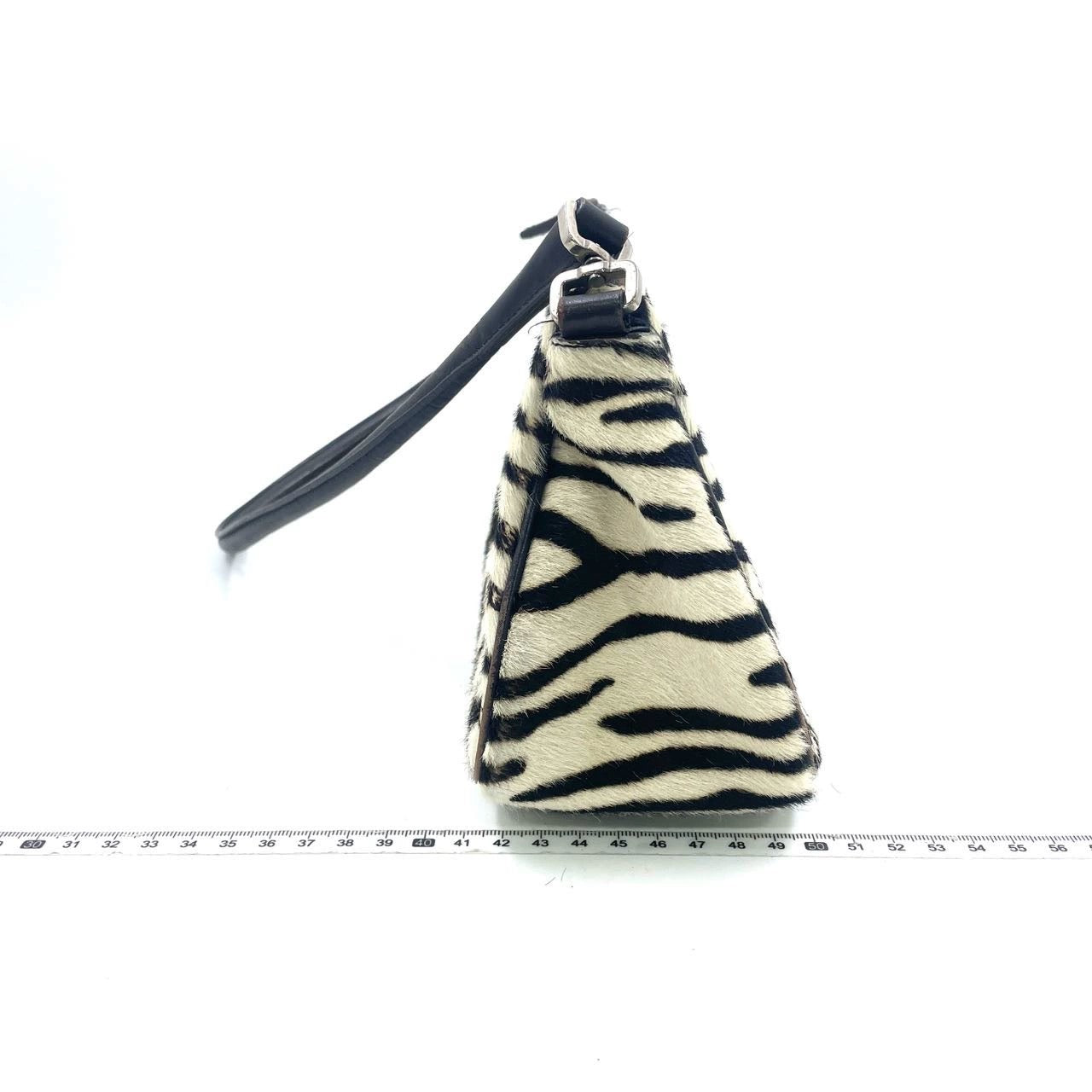 Prada Zebra Print Ponyhair Calfskin Shoulder Bag Leather